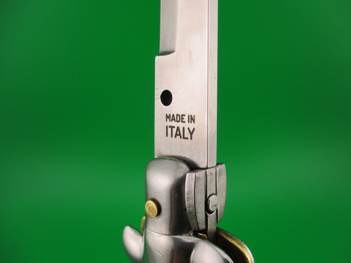 MADE IN ITALY 23cm Italian Swivel bolster Stag Fantail automatic knife