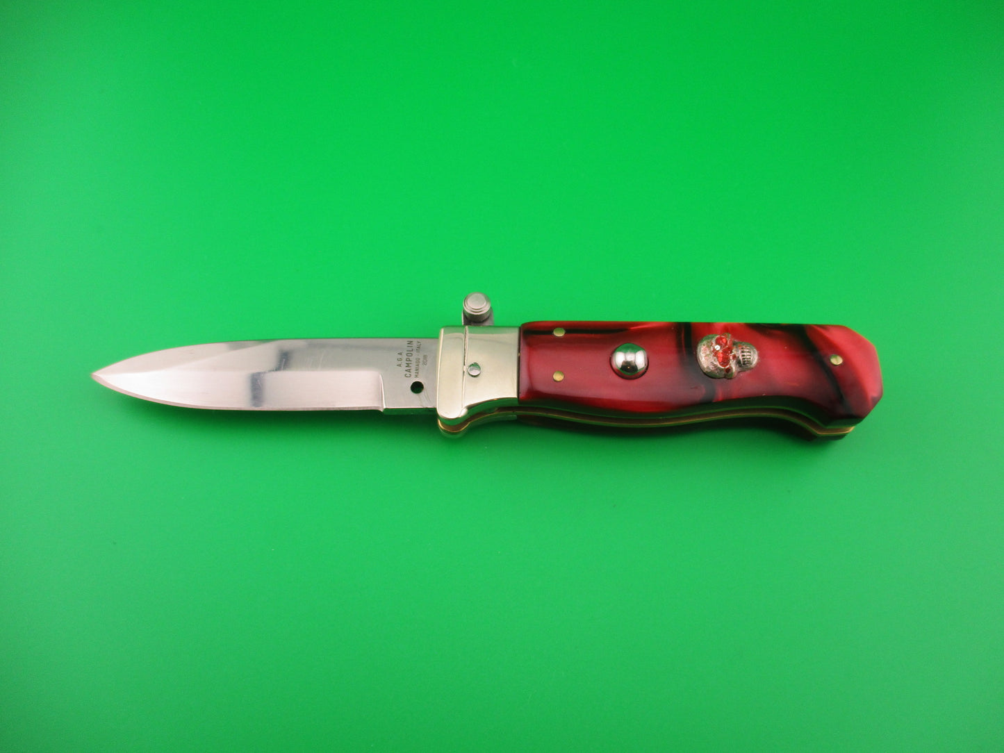 AGA CAMPOLIN MANIAGO ITALY 2018 17cm Italian Customized Piccolo Red Kirinite Skull automatic 1st run