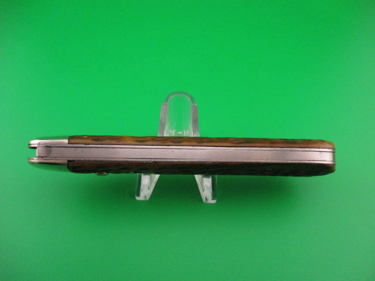 Schrade Hunting Knife pattern #1613 3/4 Saber grind Bone switchblade