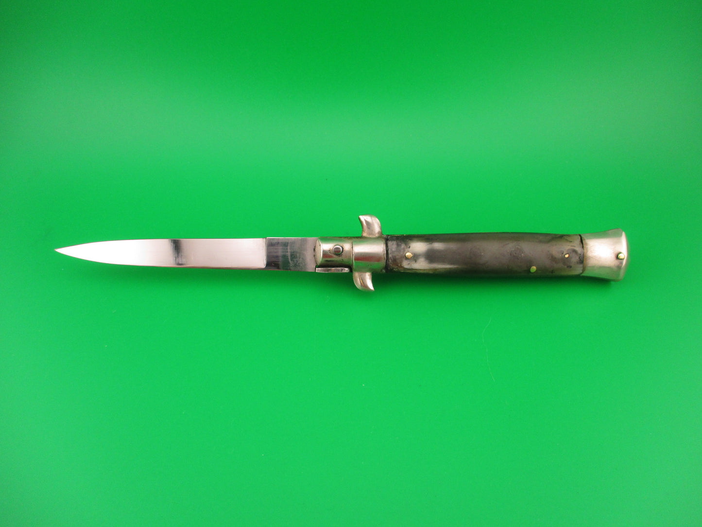 INOX (in diamond) 20cm Italian Transitional swivel bolster vintage automatic knife
