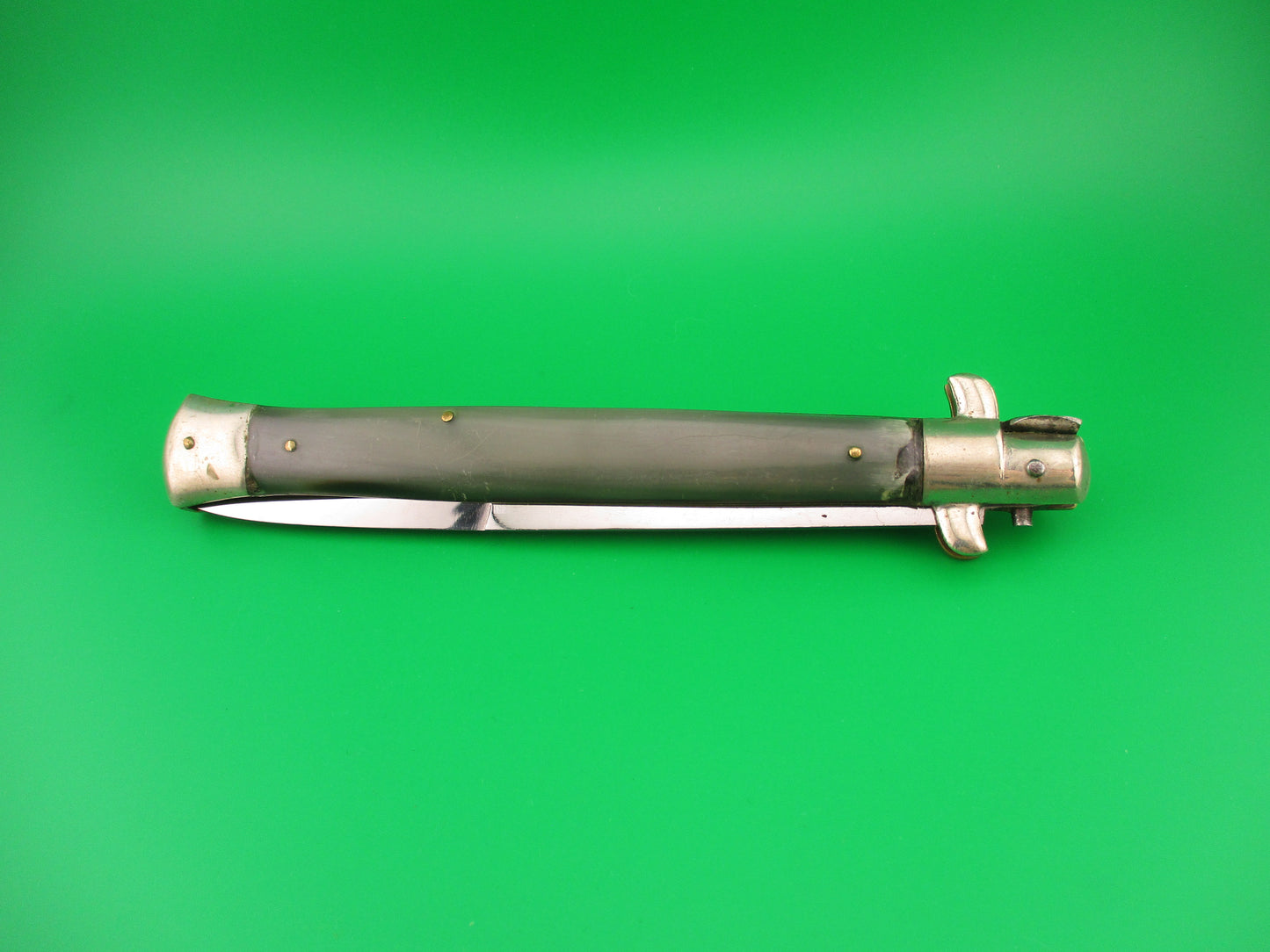 M ITALY INOX 33cm Italian picklock vintage 1950s Brazilian horn automatic knife