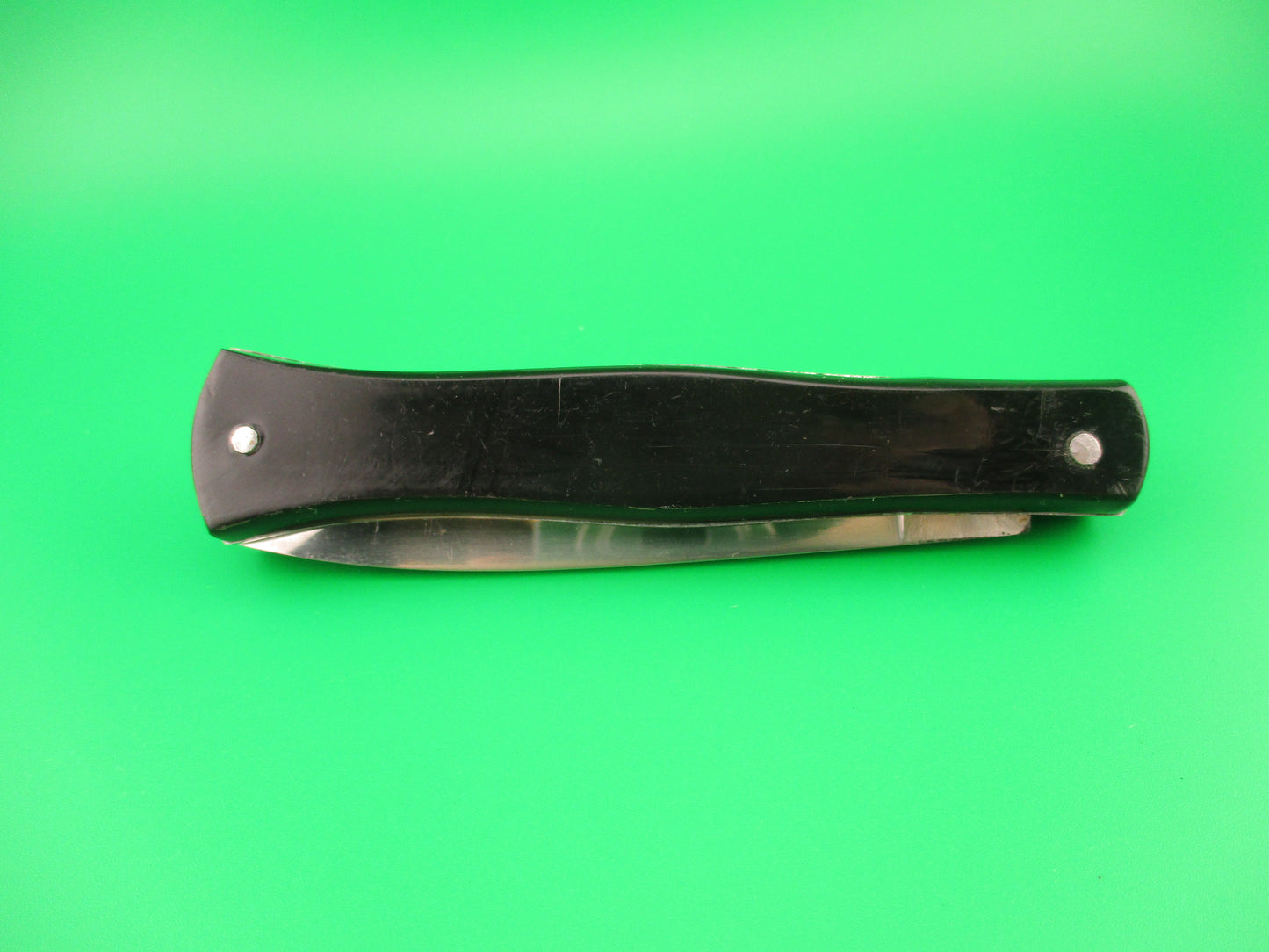 Sterile 21cm Spanish Fishtail Black Rectangular button vintage automatic knife