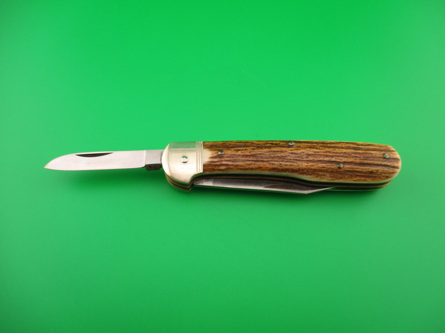 Hubertus SOLINGEN 10cm German Stag Pen Blade release automatic knife