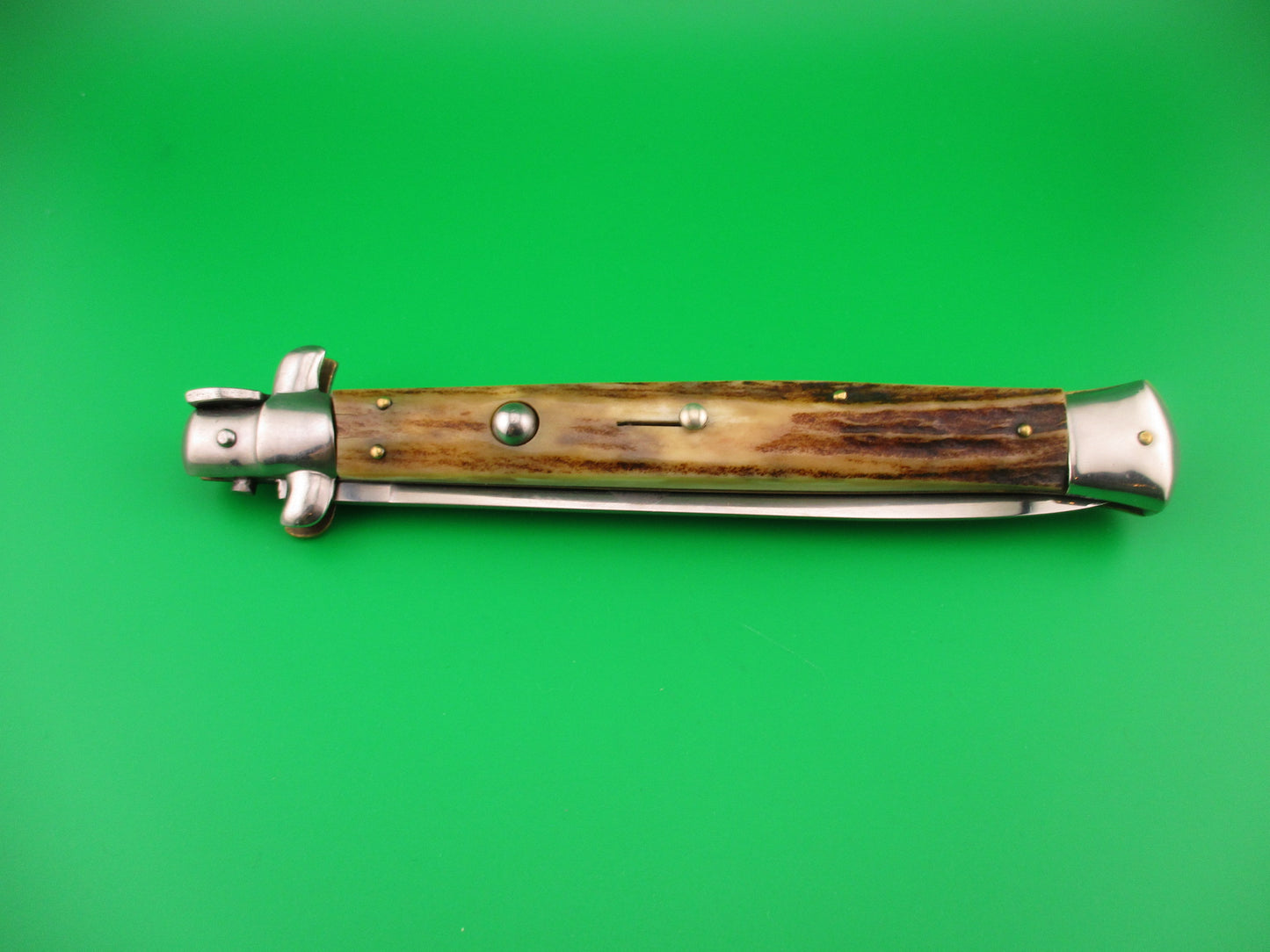 z B Rostfrie ARMADILLO 33cm Italian Stiletto Stag vintage automatic knife