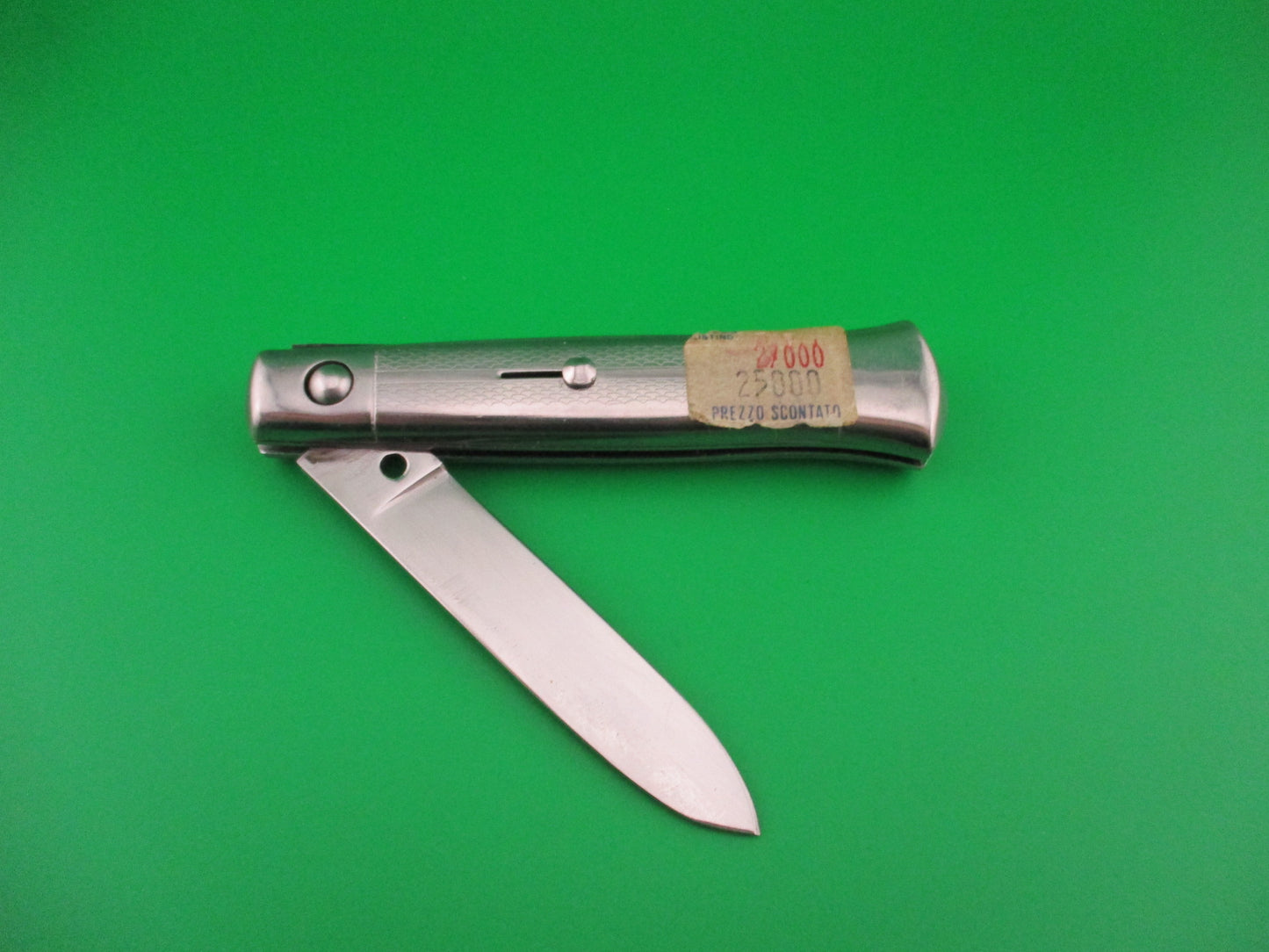 ROSTFREI 20cm Italian All Metal Bolster Button Vintage automatic knife NOS