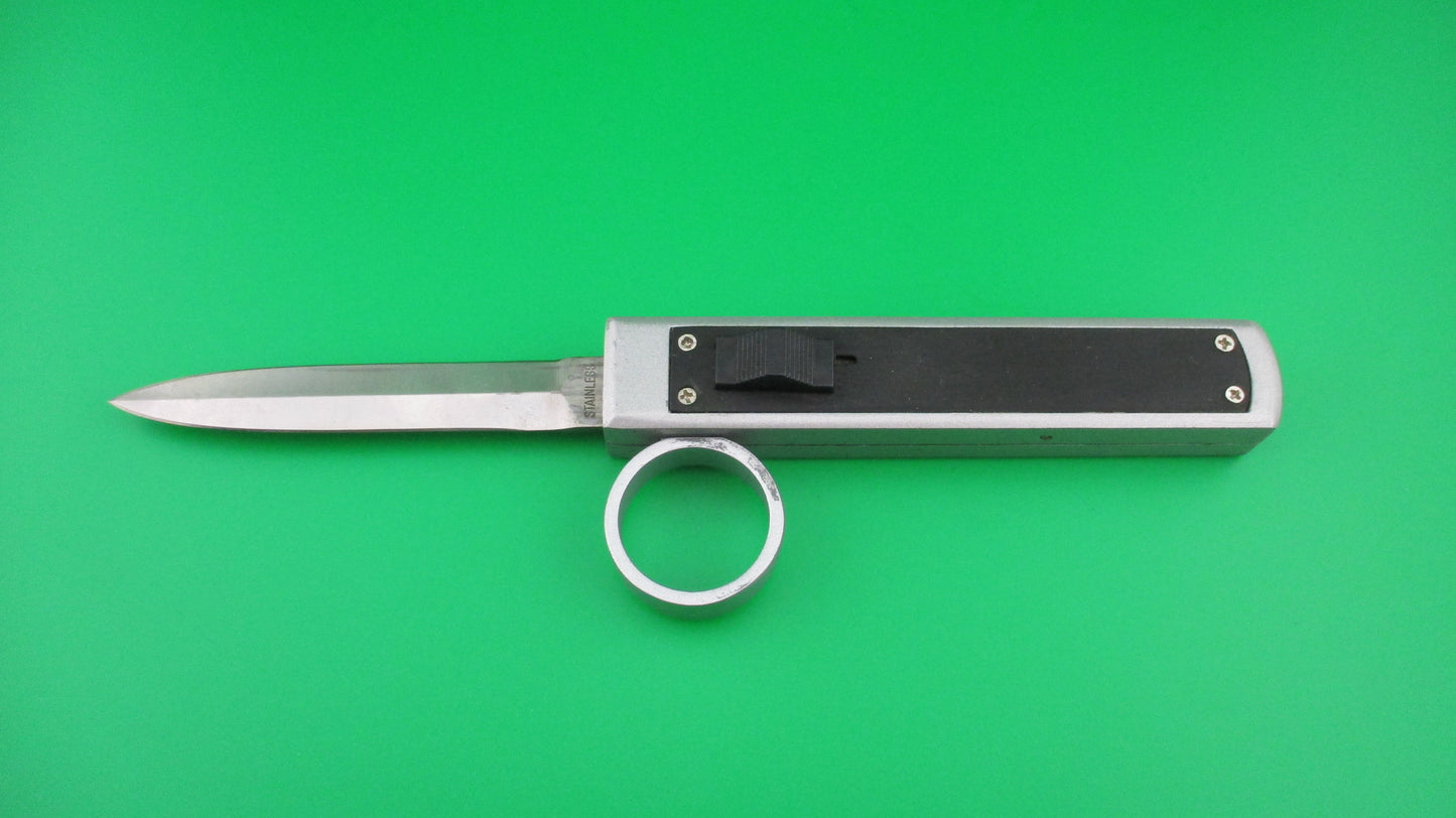 Z STAINLESS 21cm TOMB RAIDER OTF DA silver & black switchblade