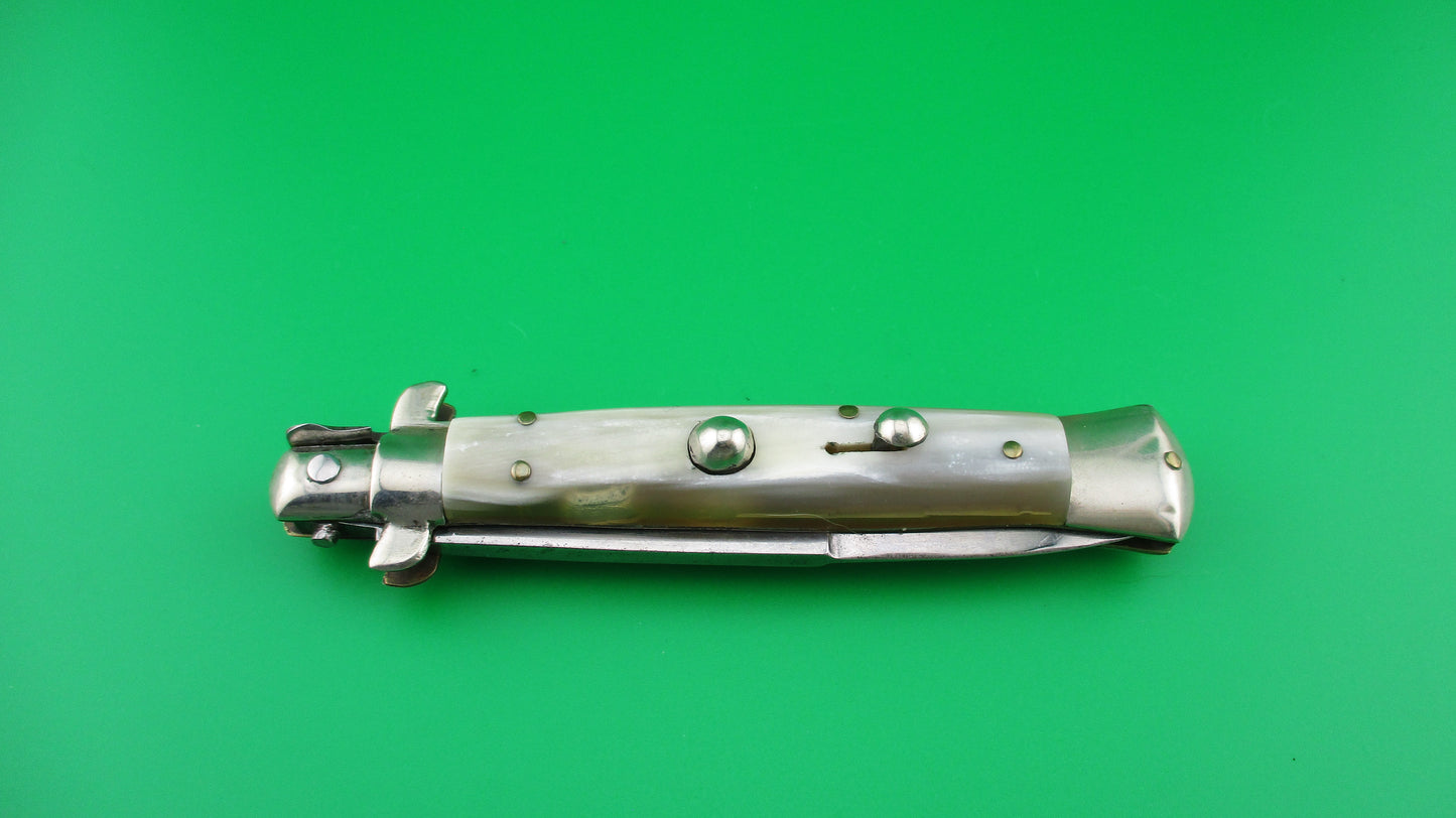 29 Vintage 22cm Italian Flat Guard Picklock Honey Horn automatic knife