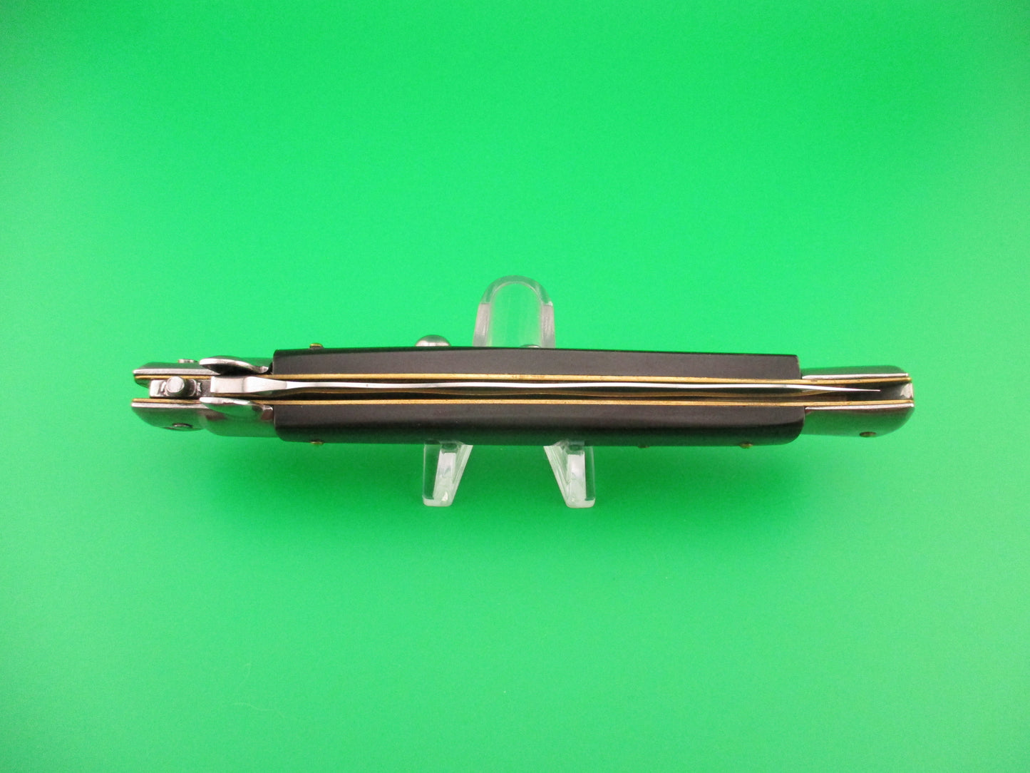 Frank B Italy 28cm Italian Kris Stiletto Swivel bolster Black switchblade knife