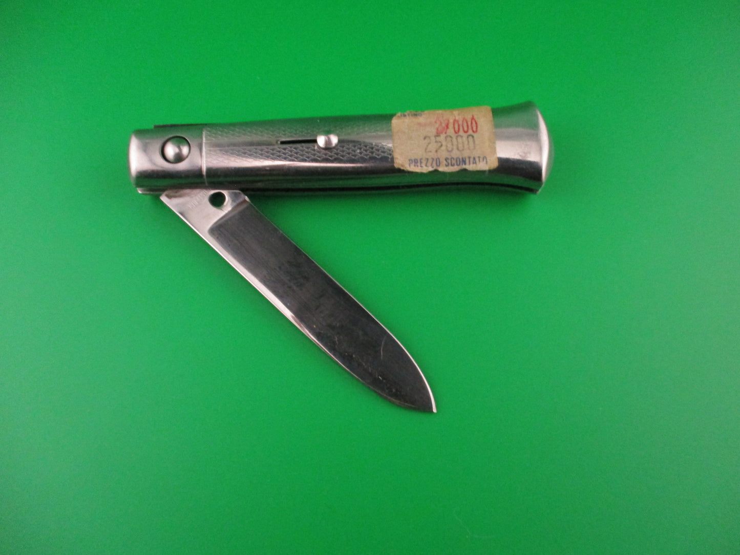 ROSTFREI 20cm Italian All Metal Bolster Button Vintage automatic knife NOS