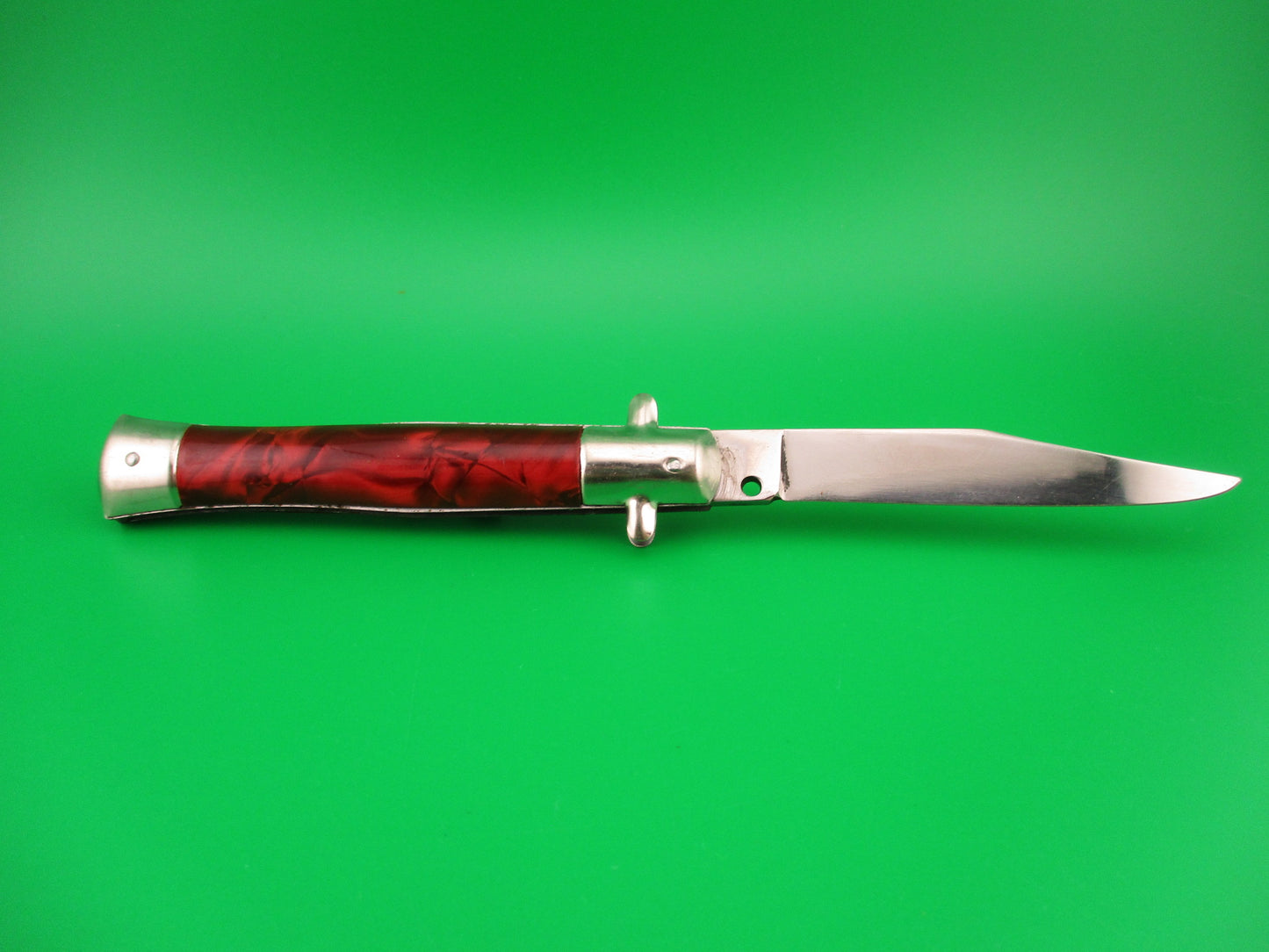 INOX 18cm Italian Tourist knife Red pearl BoBc automatic card knife
