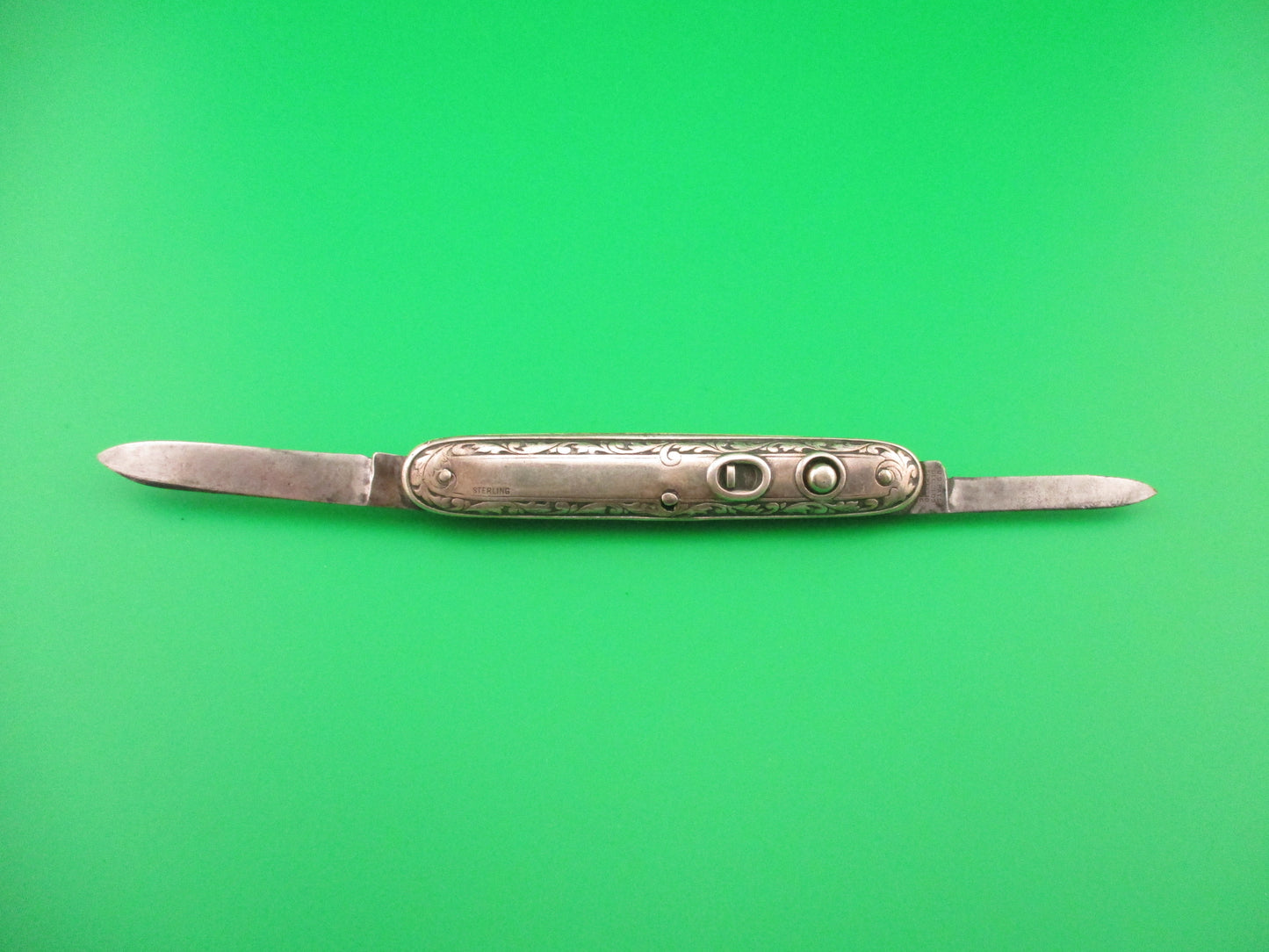Schrade Cut Co Medium double Sterling Silver Deluxe automatic knife SS740D