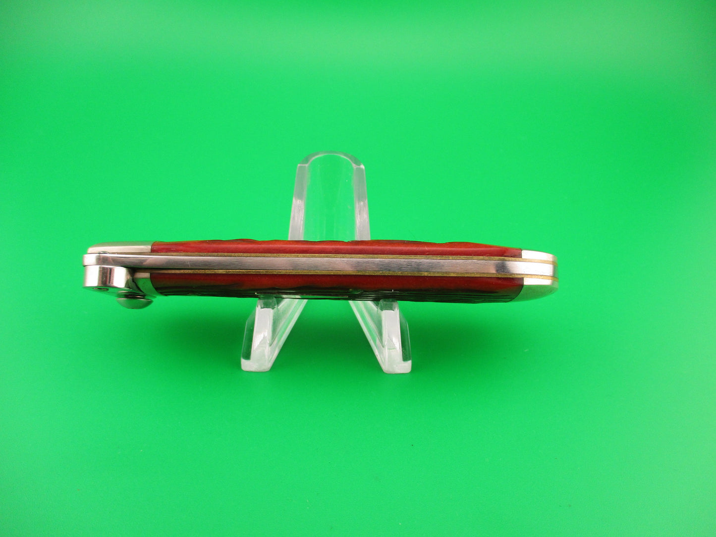 SCHRADE FIRE & ICE lever release PROTOTYPE Red bone automatic knife