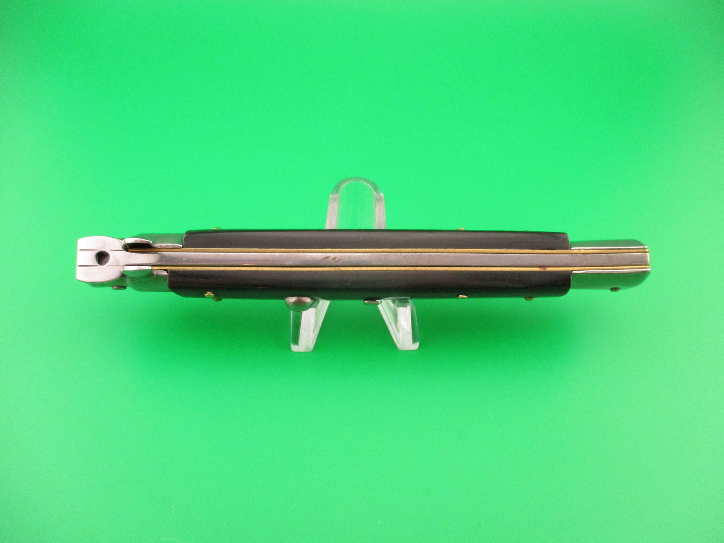 Frank B Italy 28cm Italian Kris Stiletto Swivel bolster Black switchblade knife