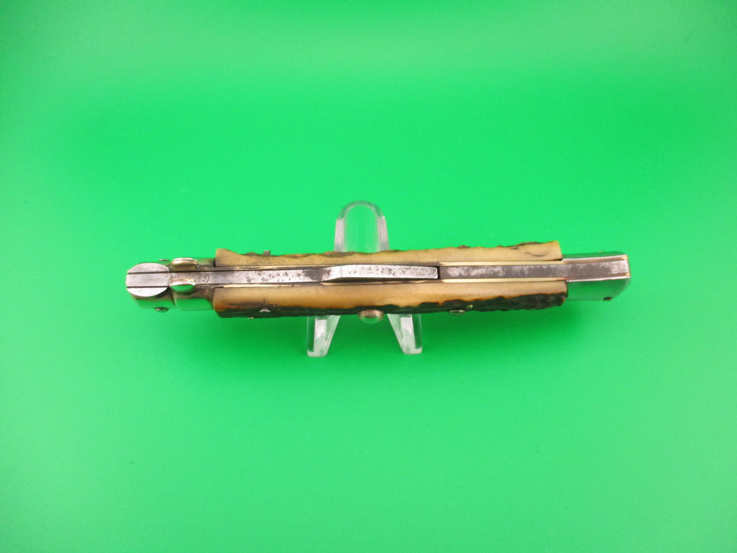 ROSTFREI KISSING CRANE PATENT 28cm Italian Humpback Stag vintage automatic knife