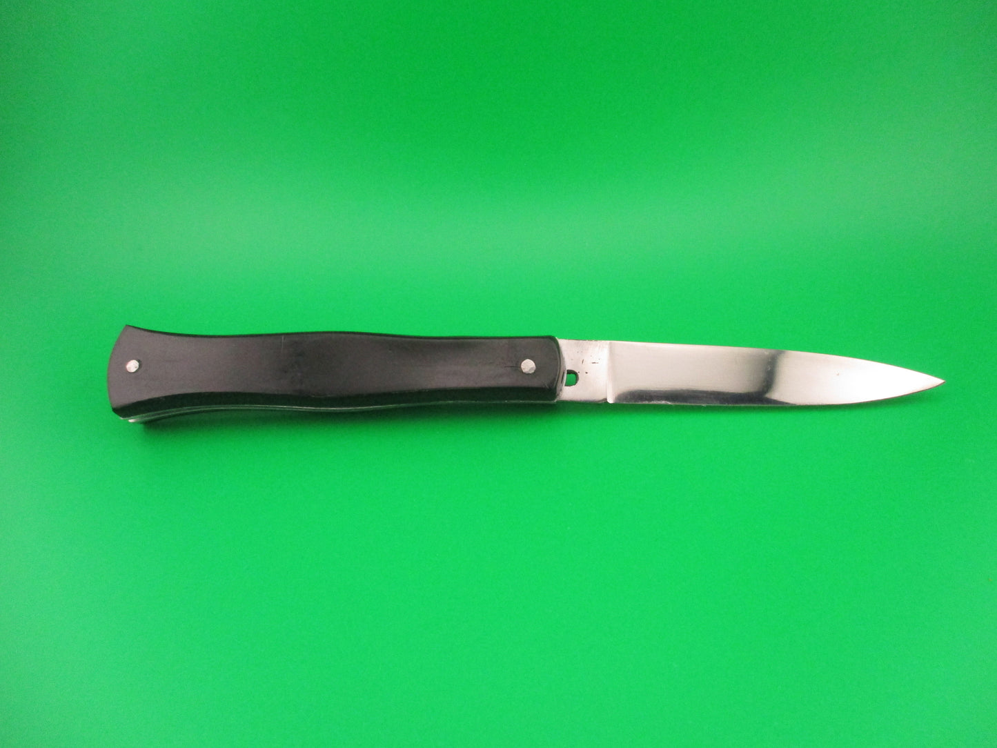Sterile 21cm Spanish Fishtail Black Rectangular button vintage automatic knife