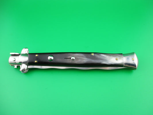 z OSK MADE IN ITALY 13 inch Italian KRIS swivel bolster Brazilian horn switchblade knife