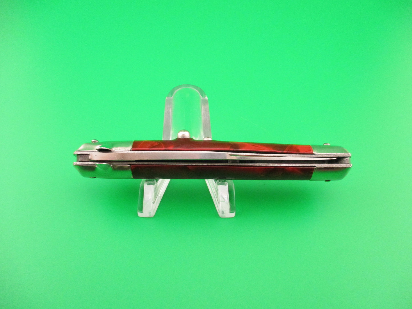 INOX 18cm Italian Tourist knife Red pearl BoBc automatic card knife