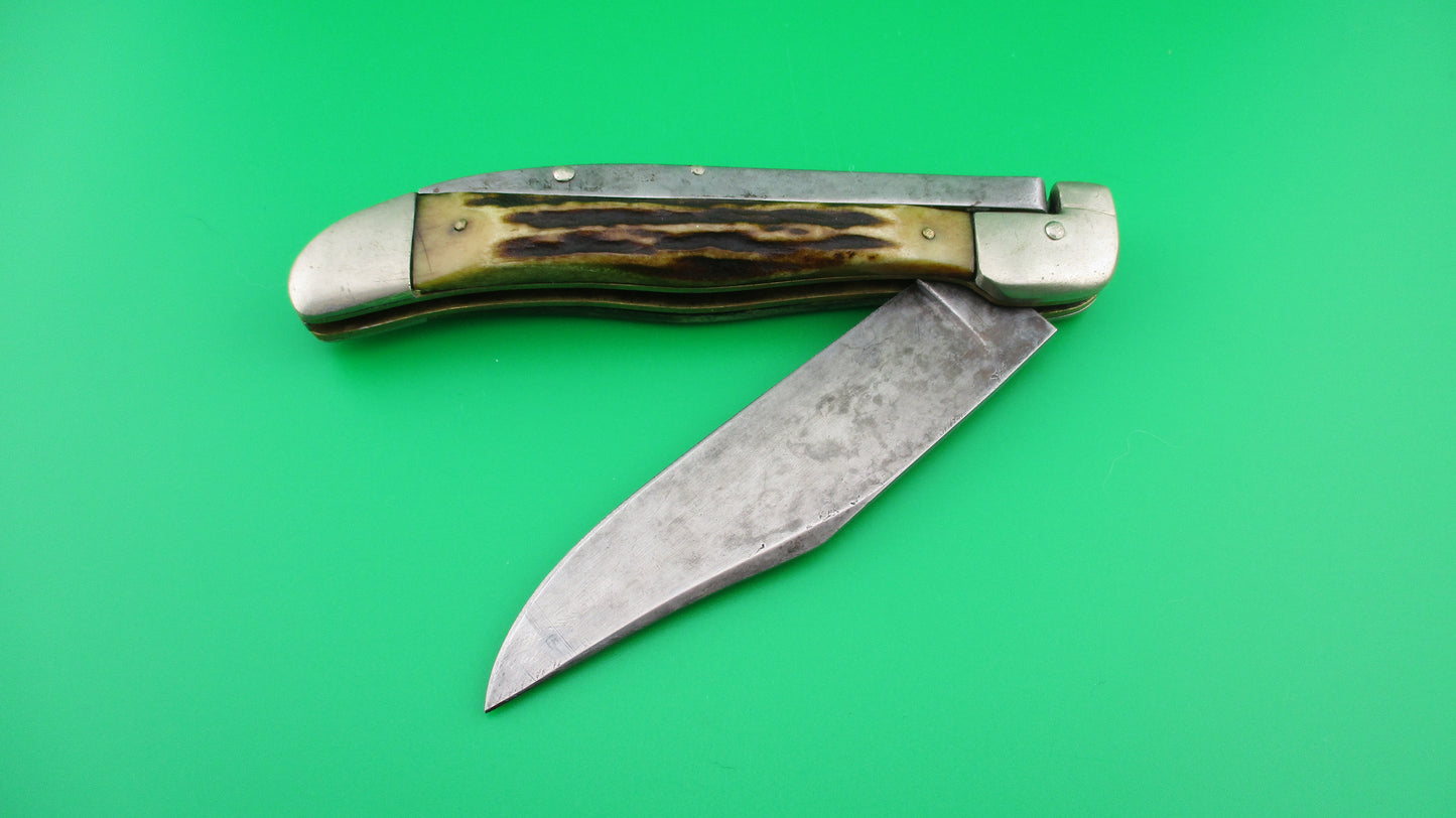 KABAR BABY GRIZZLY Stag Vintage Switchblade knife Please Read Description