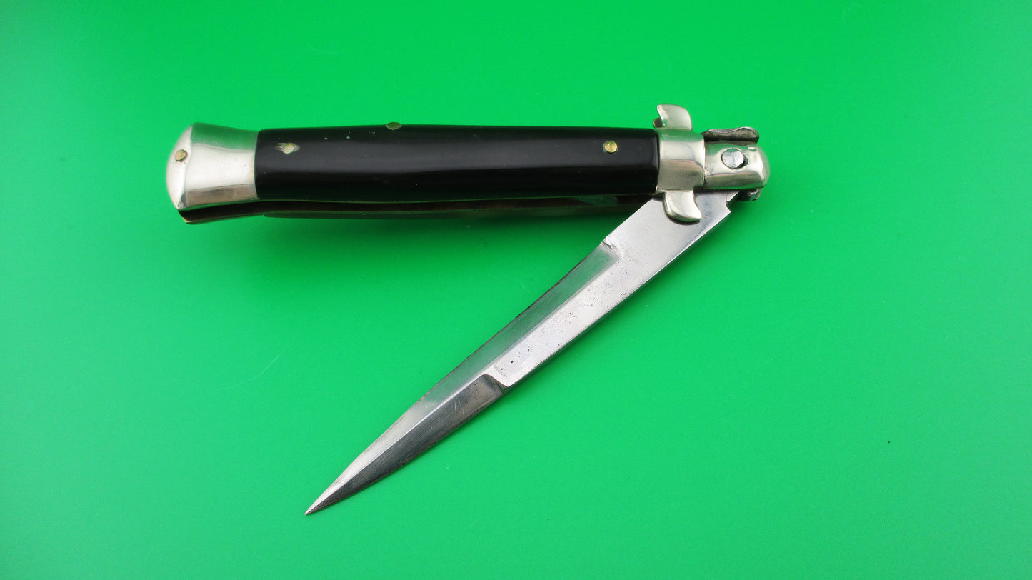 29 Vintage 22cm Italian Flat Guard Picklock Honey Horn automatic knife