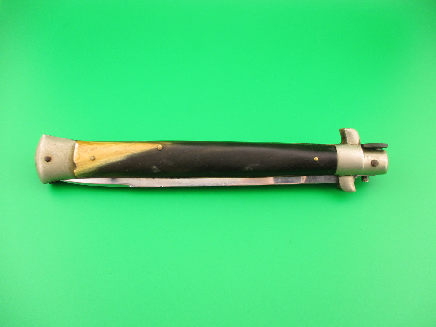 M ITALY INOX 33cm Italian Transitional Horn Vintage 1960s automatic knife