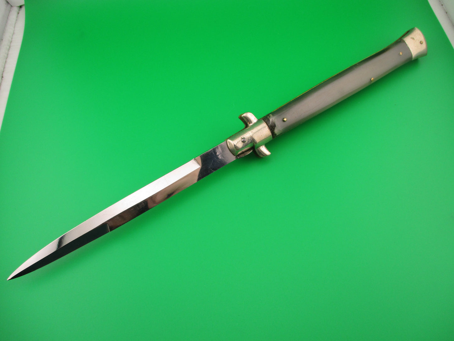 M ITALY INOX 33cm Italian picklock vintage 1950s Brazilian horn automatic knife