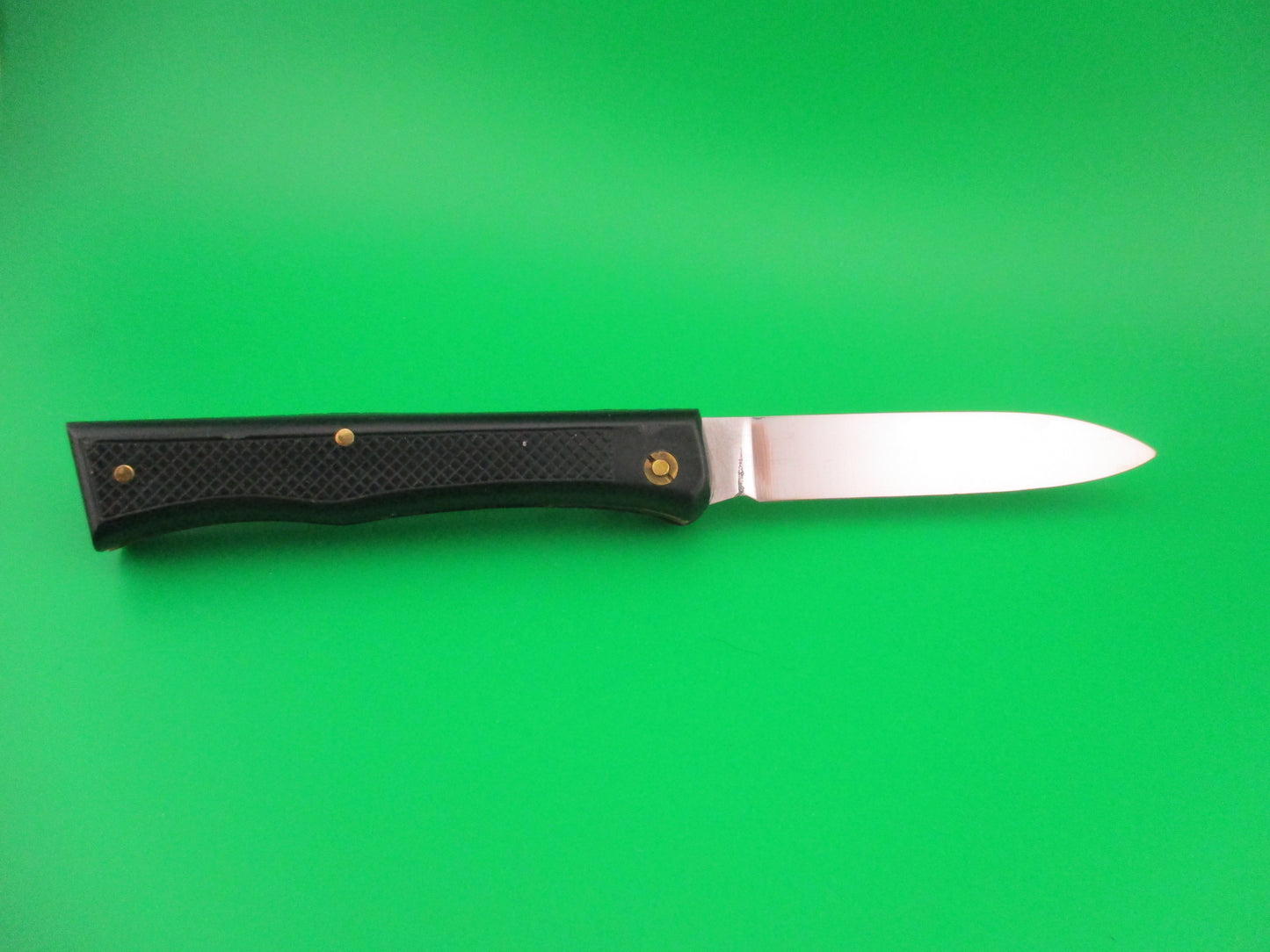 FLORINOX ROSTFREI 17cm French Black checkered Rare locking automatic knife