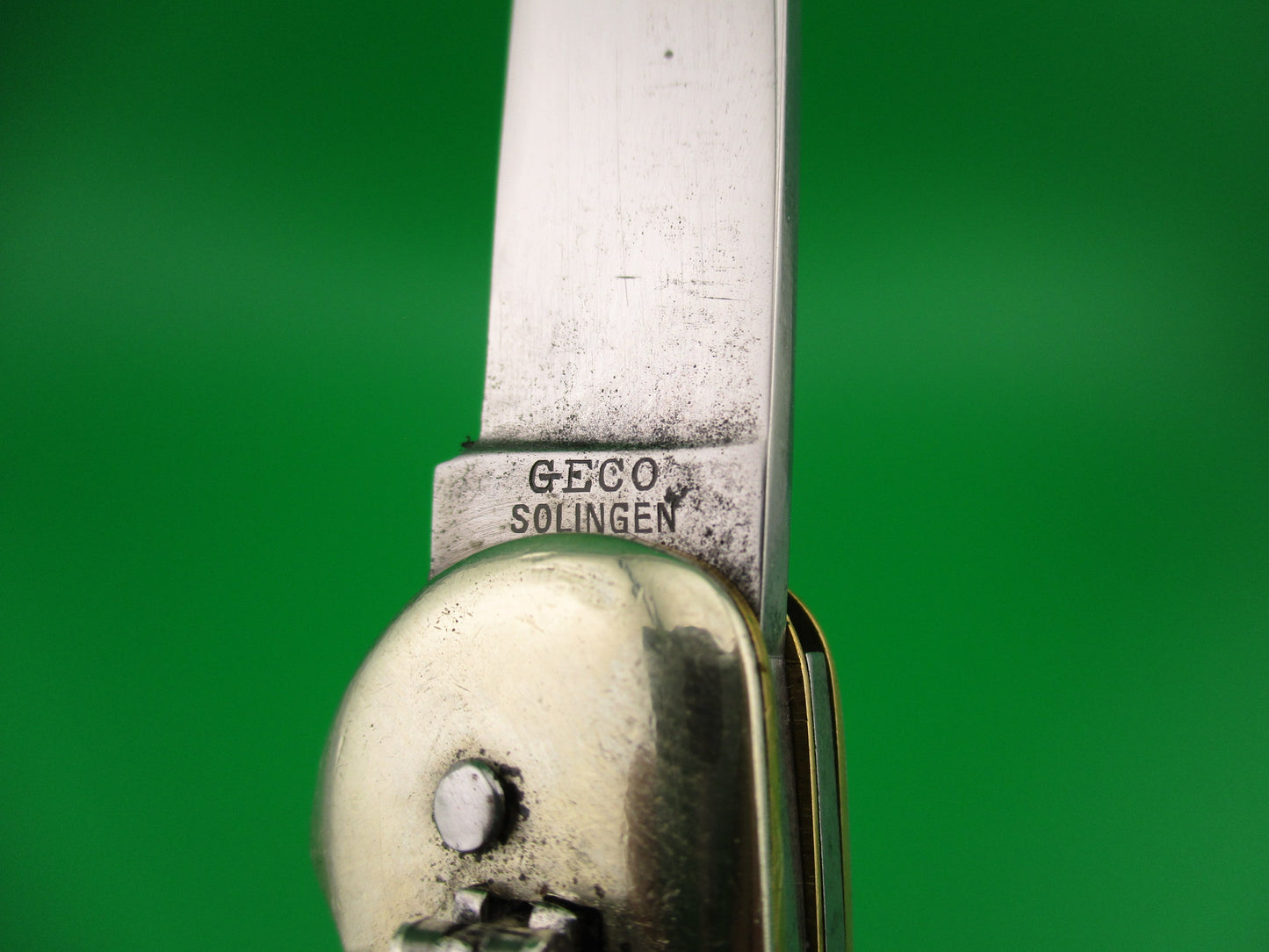 GECO SOLINGEN 12cm German Lever 4 blade Stag Camper automatic knife