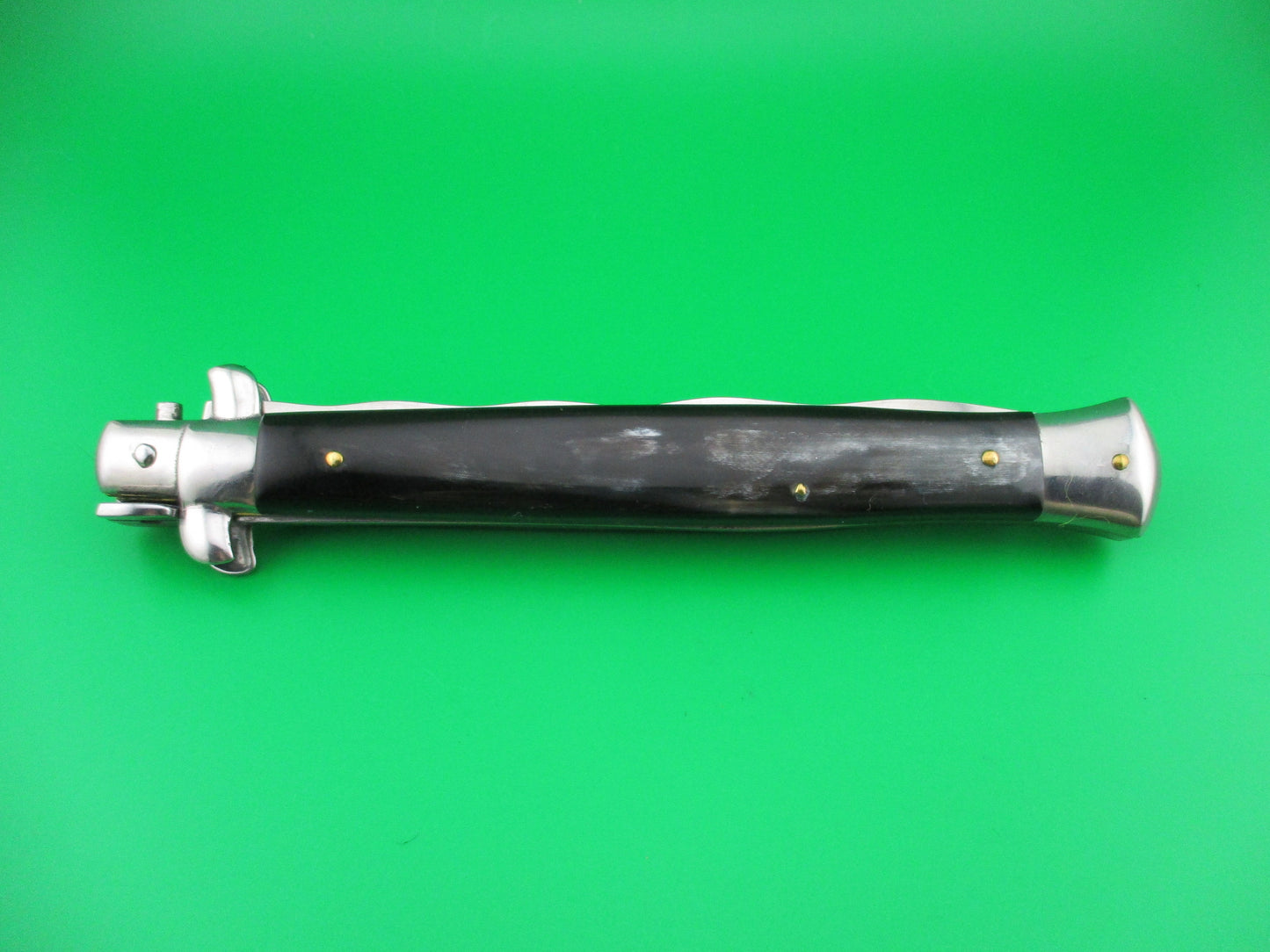 z OSK MADE IN ITALY 13 inch Italian KRIS swivel bolster Brazilian horn switchblade knife