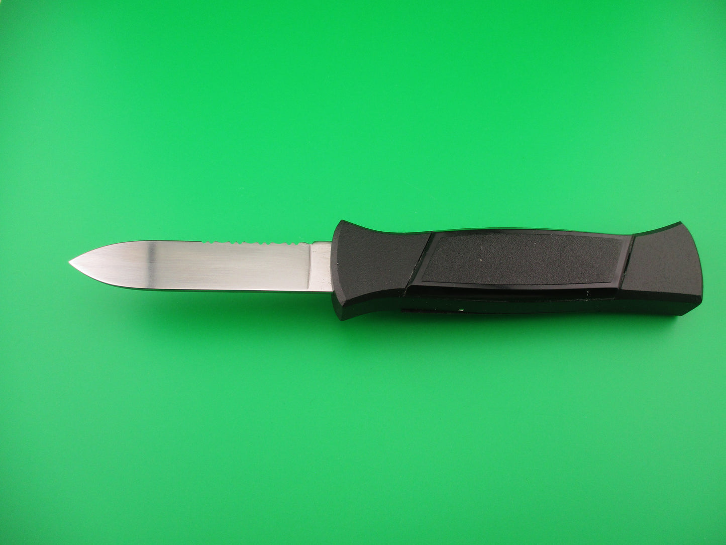 ROSTFREI BLACK FINGER 777 22cm Italian Vintage OTF DA serrated automatic knife