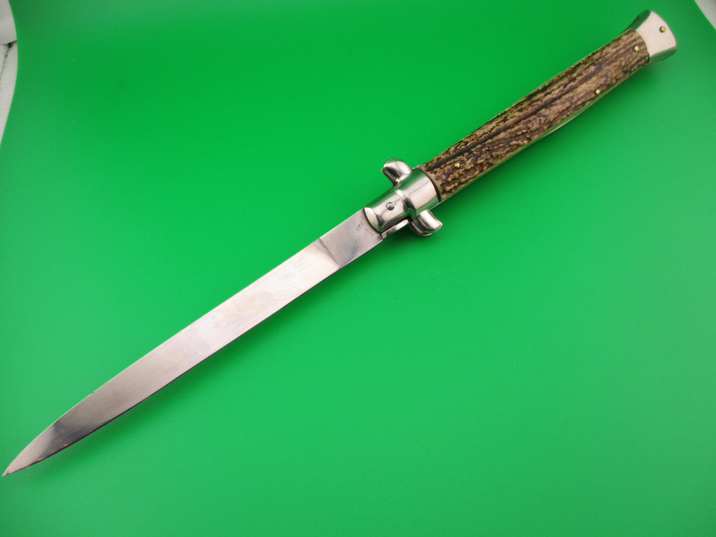 z B Rostfrie ARMADILLO 33cm Italian Stiletto Stag vintage automatic knife