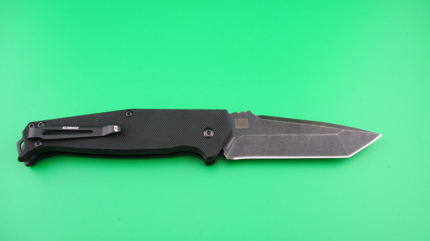 z Schrade Melee Automatic Folding Knife, S35VN Tanto Blade, G10 Handle, 1136249