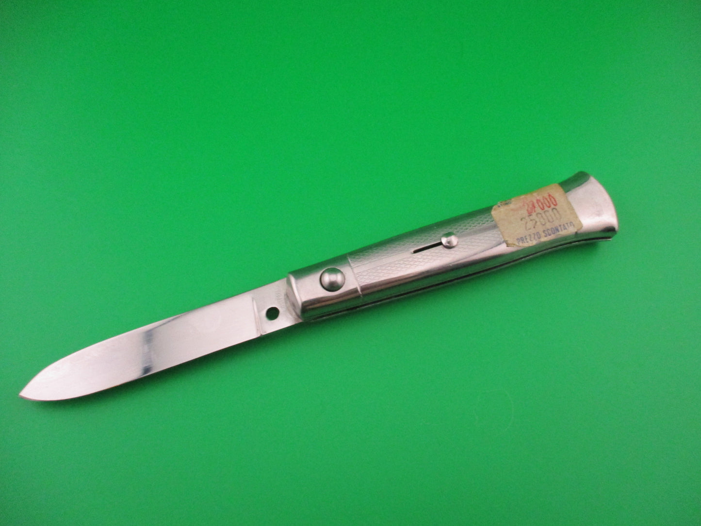 ROSTFREI 20cm Italian All Metal Bolster Button Vintage automatic knife NOS