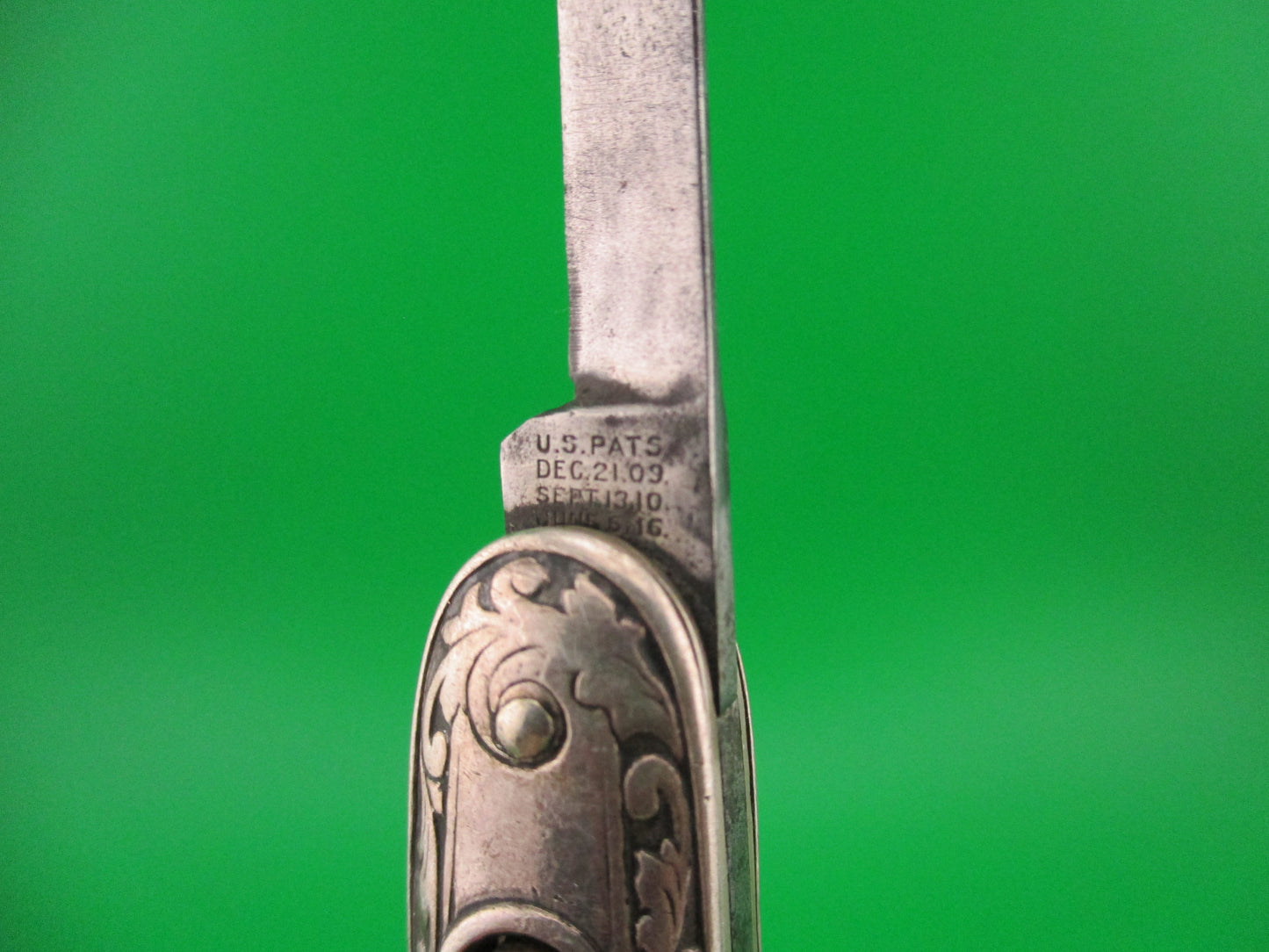 Schrade Cut Co Medium double Sterling Silver Deluxe automatic knife SS740D