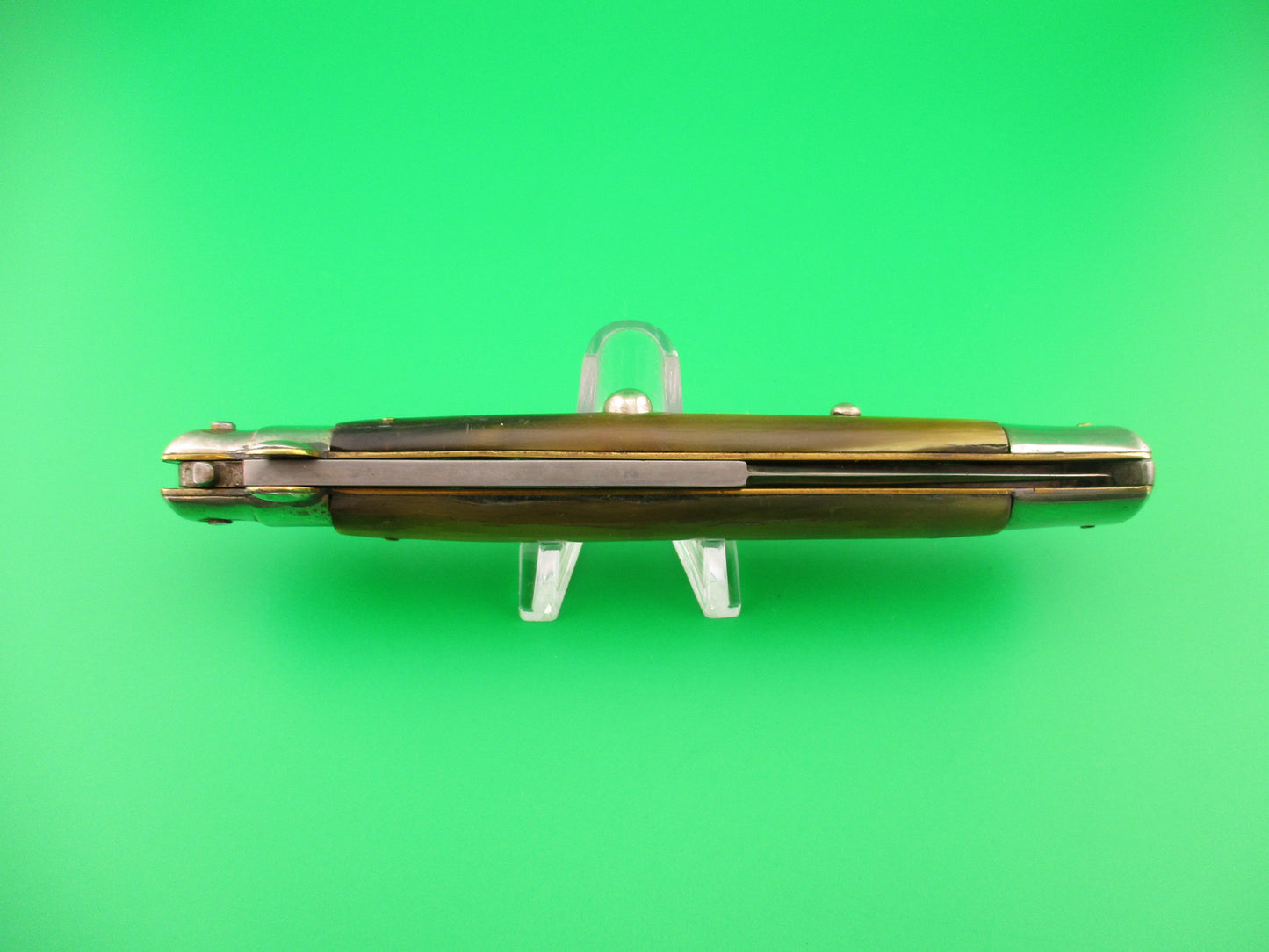 Latama ITALY (BOX STAMP) 28cm Italian Picklock Honey horn 1950s vintage automatic knife rare