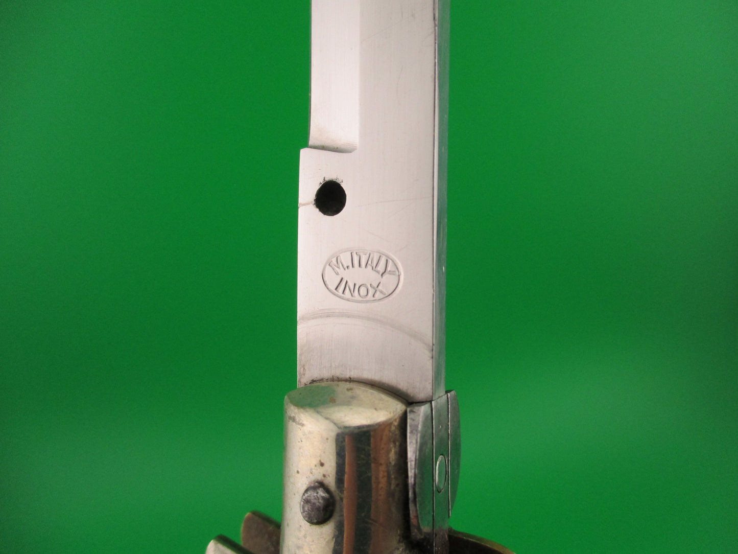 M ITALY INOX 33cm Italian picklock vintage 1950s Brazilian horn automatic knife