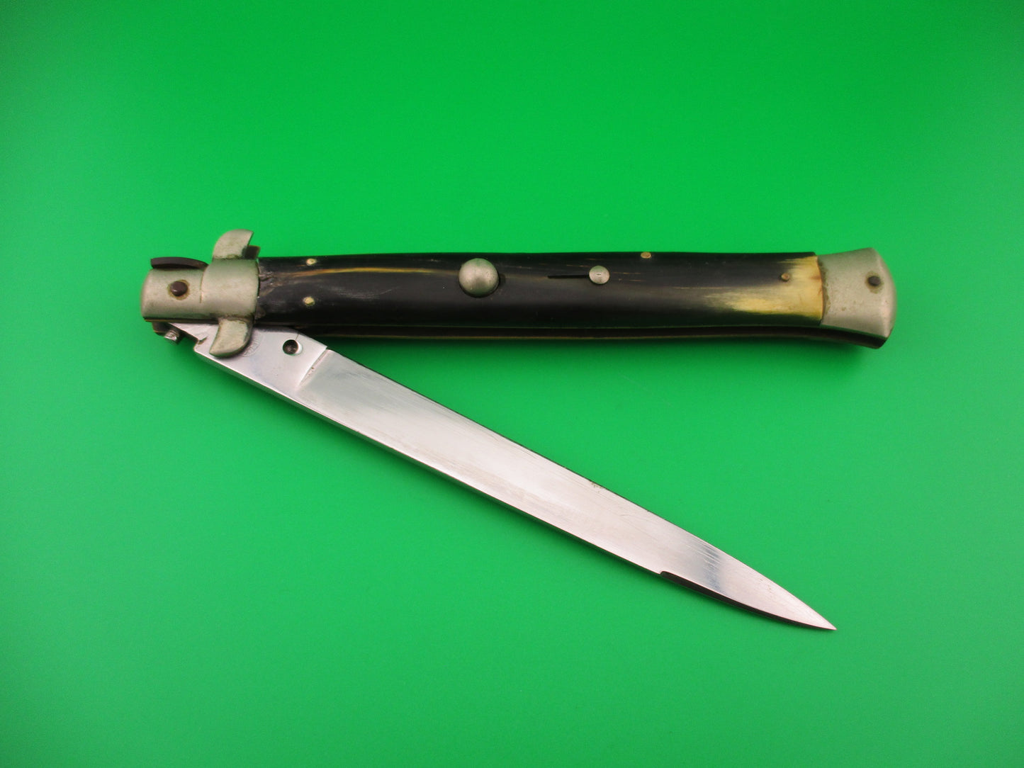 M ITALY INOX 33cm Italian Transitional Horn Vintage 1960s automatic knife