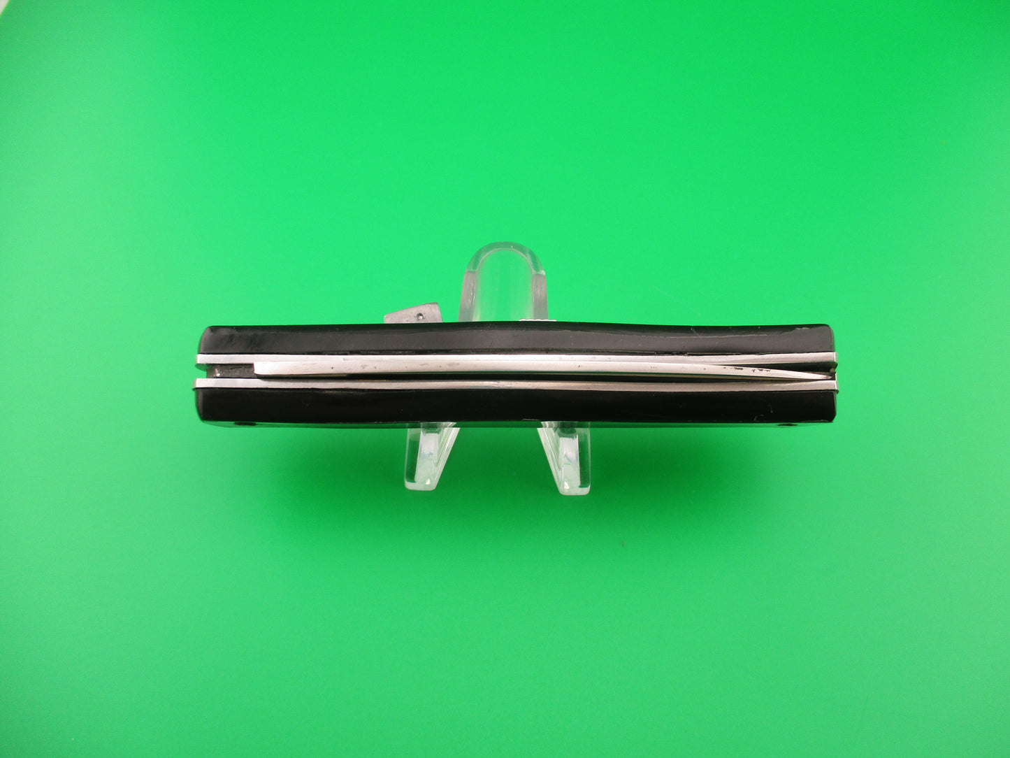 Sterile 21cm Spanish Fishtail Black Rectangular button vintage automatic knife