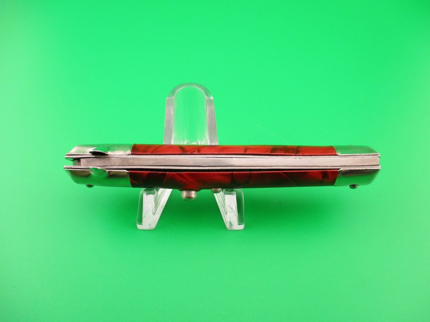 INOX 18cm Italian Tourist knife Red pearl BoBc automatic card knife