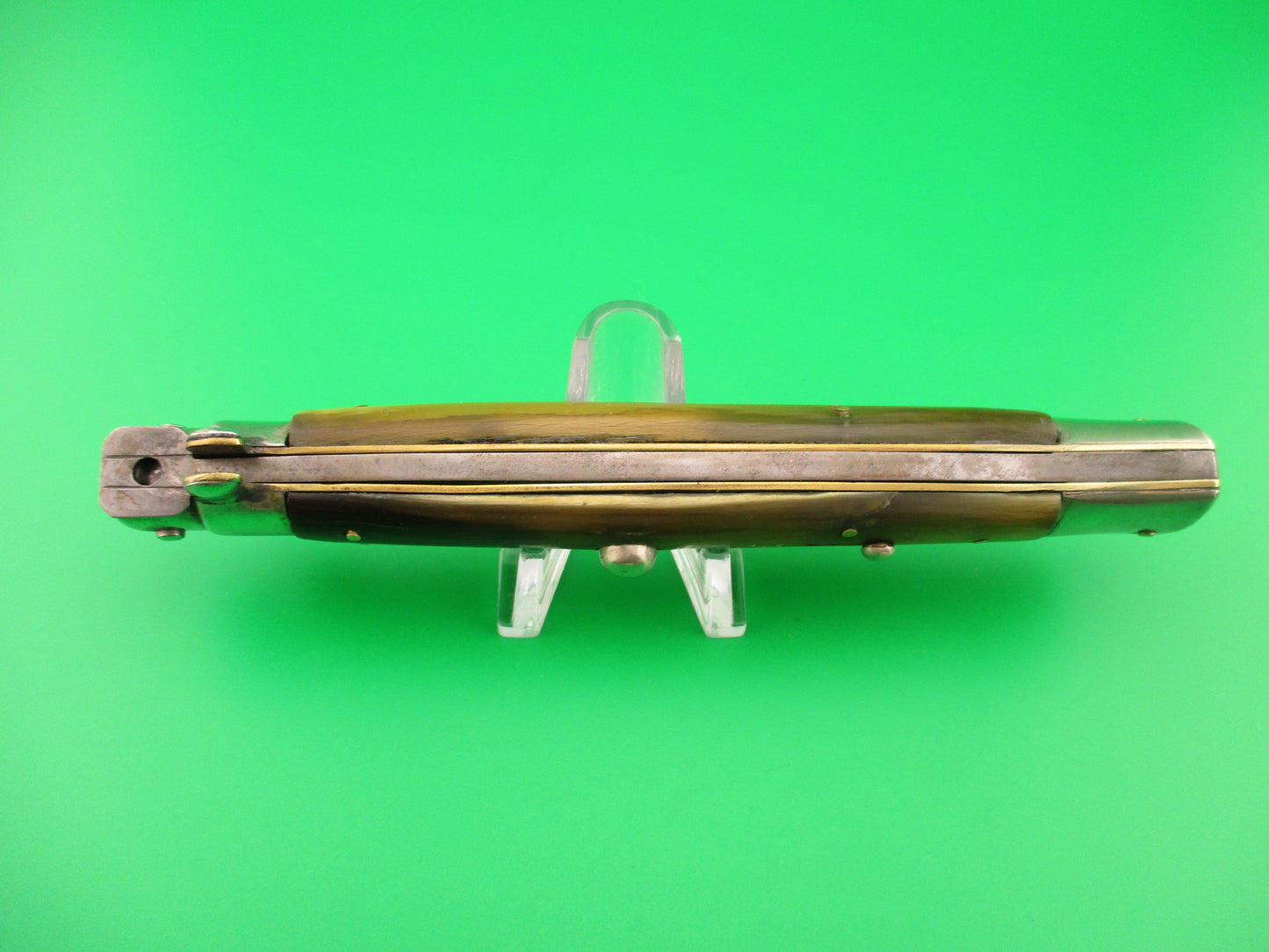 Latama ITALY (BOX STAMP) 28cm Italian Picklock Honey horn 1950s vintage automatic knife rare