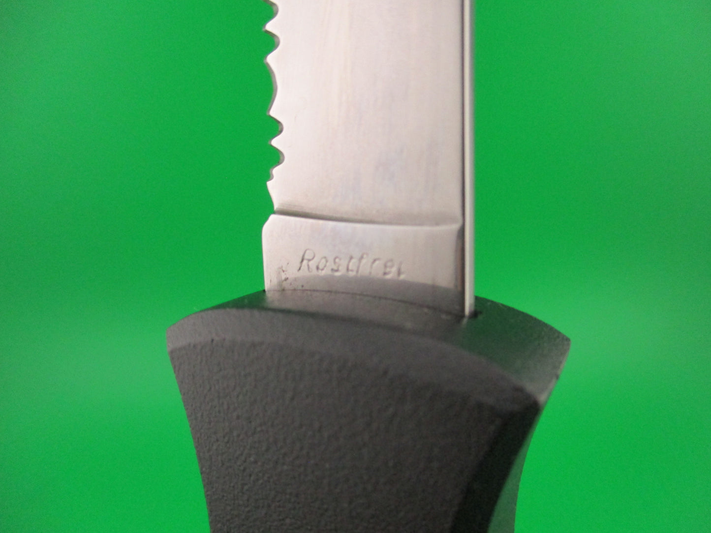 ROSTFREI BLACK FINGER 777 22cm Italian Vintage OTF DA serrated automatic knife