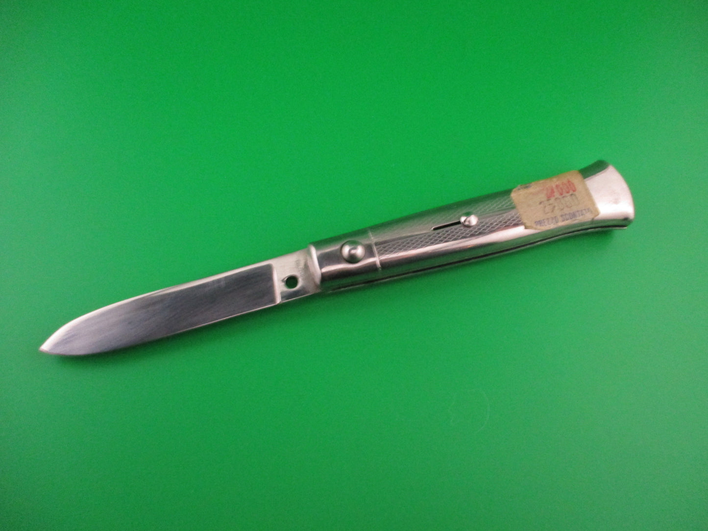 ROSTFREI 20cm Italian All Metal Bolster Button Vintage automatic knife NOS
