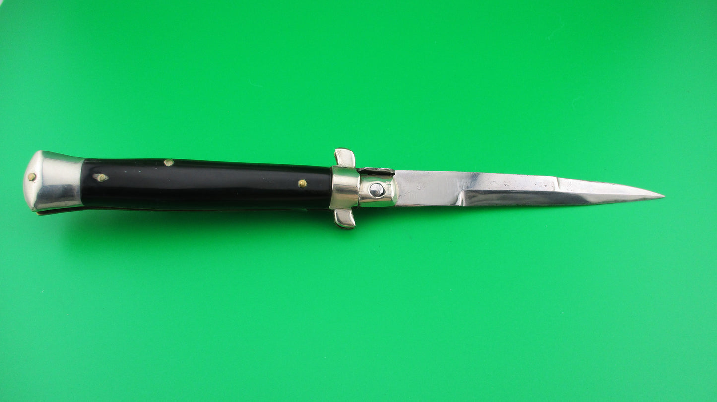 29 Vintage 22cm Italian Flat Guard Picklock Honey Horn automatic knife