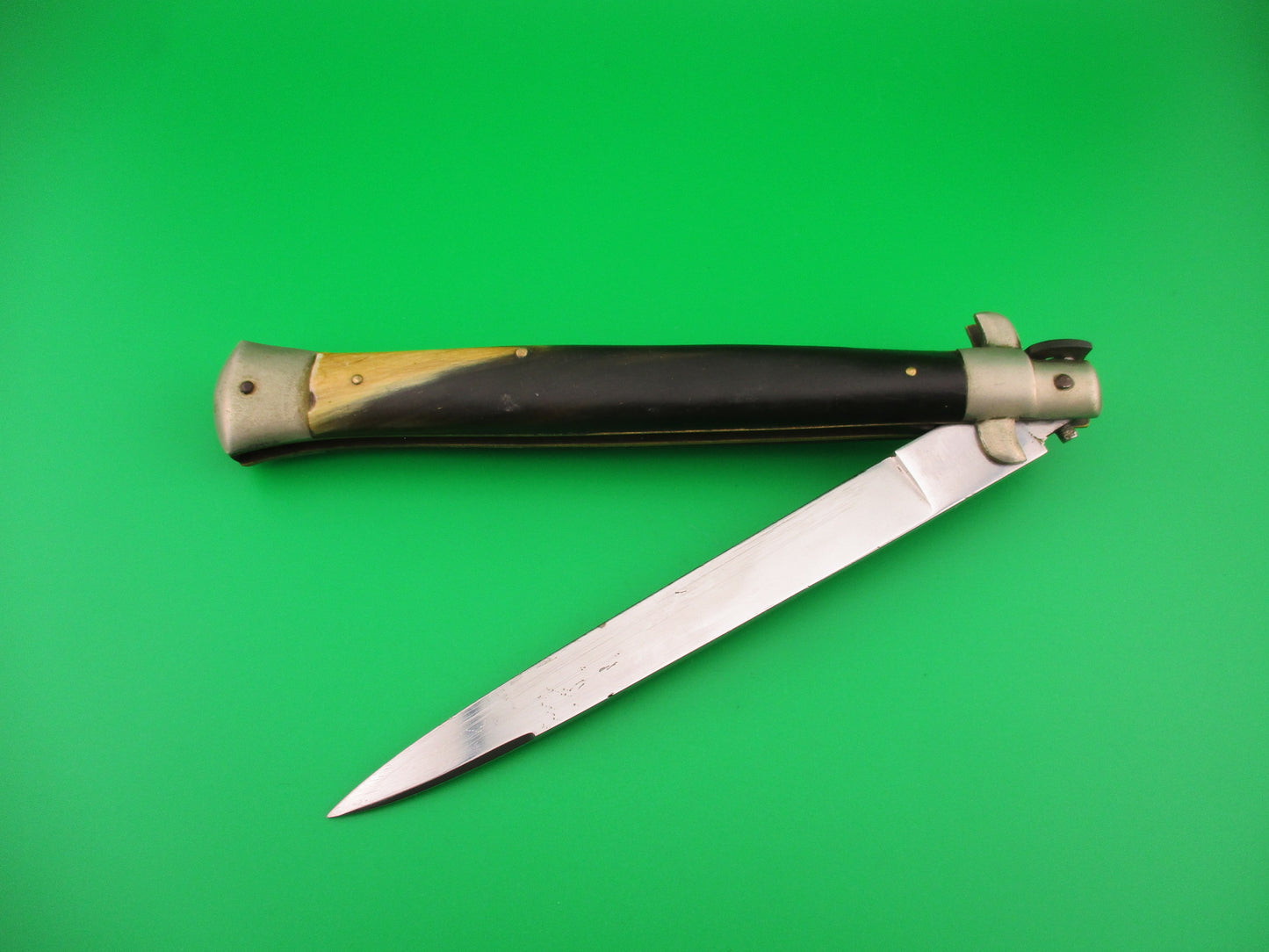M ITALY INOX 33cm Italian Transitional Horn Vintage 1960s automatic knife
