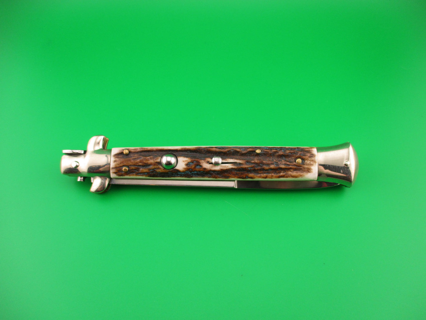 z AGA CAMPOLIN MANIAGO ITALY 2017 28cm Italian Picklock stag automatic knife