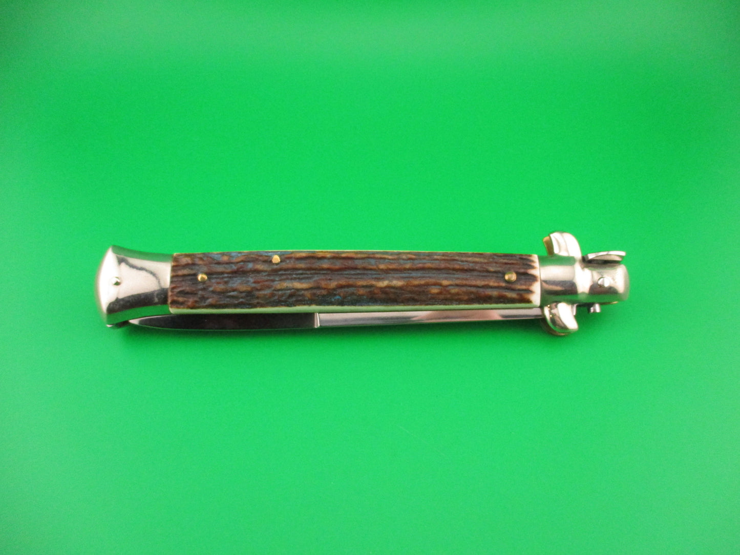 z AGA CAMPOLIN MANIAGO ITALY 2017 28cm Italian Picklock stag automatic knife
