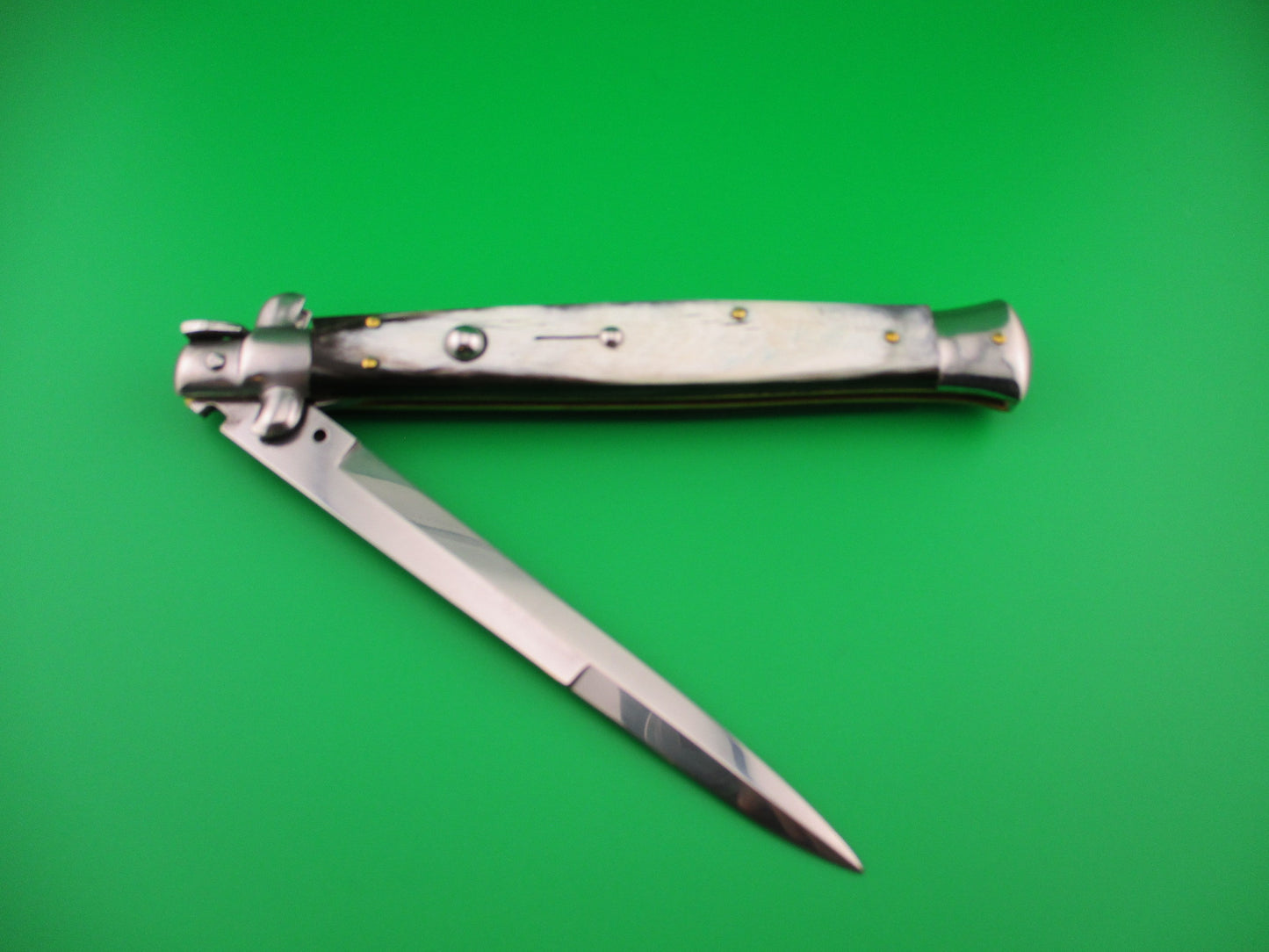 STILETTO ITALY 33cm Italian Stiletto Brazilian horn switchblade knife