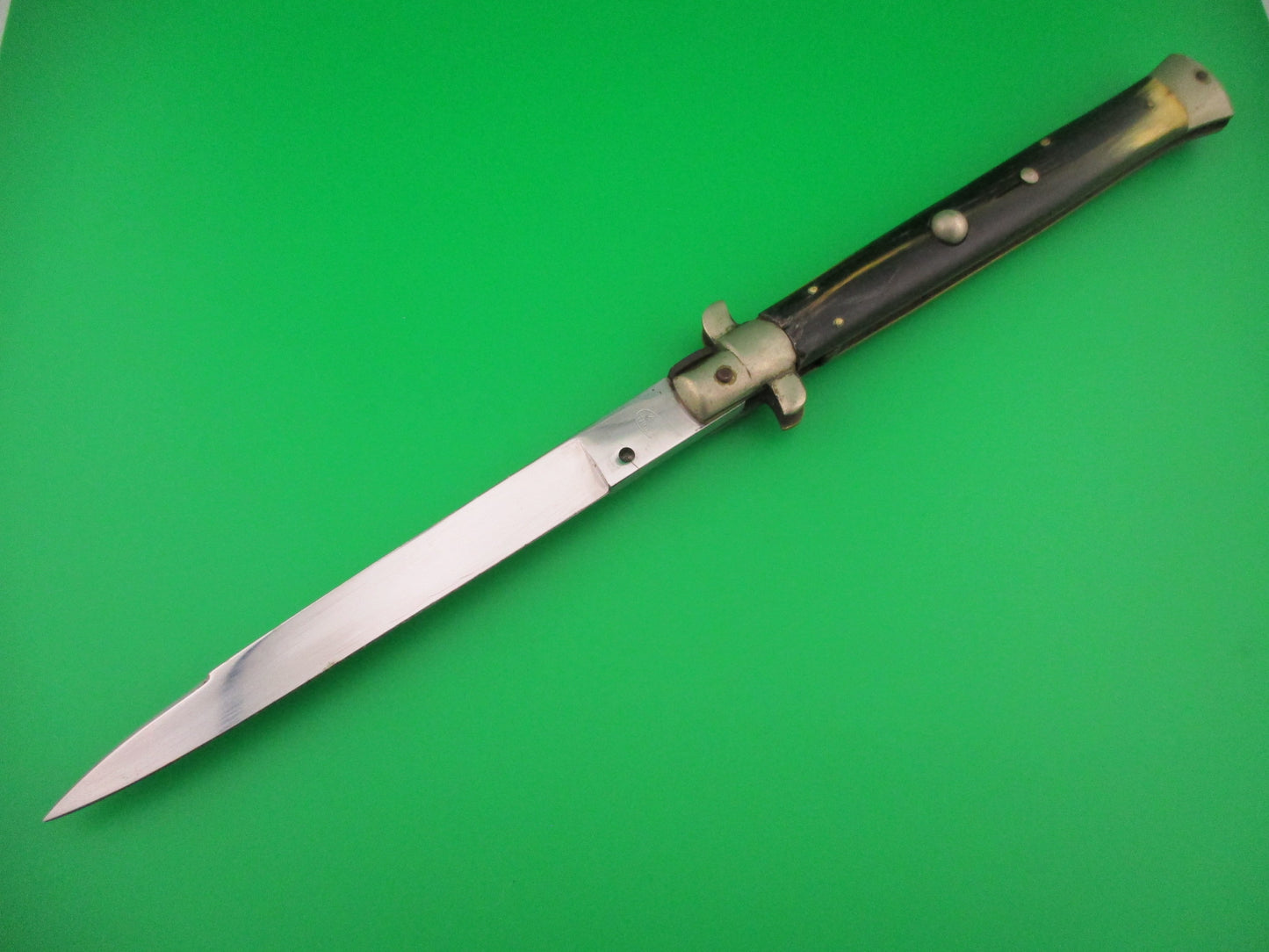 M ITALY INOX 33cm Italian Transitional Horn Vintage 1960s automatic knife