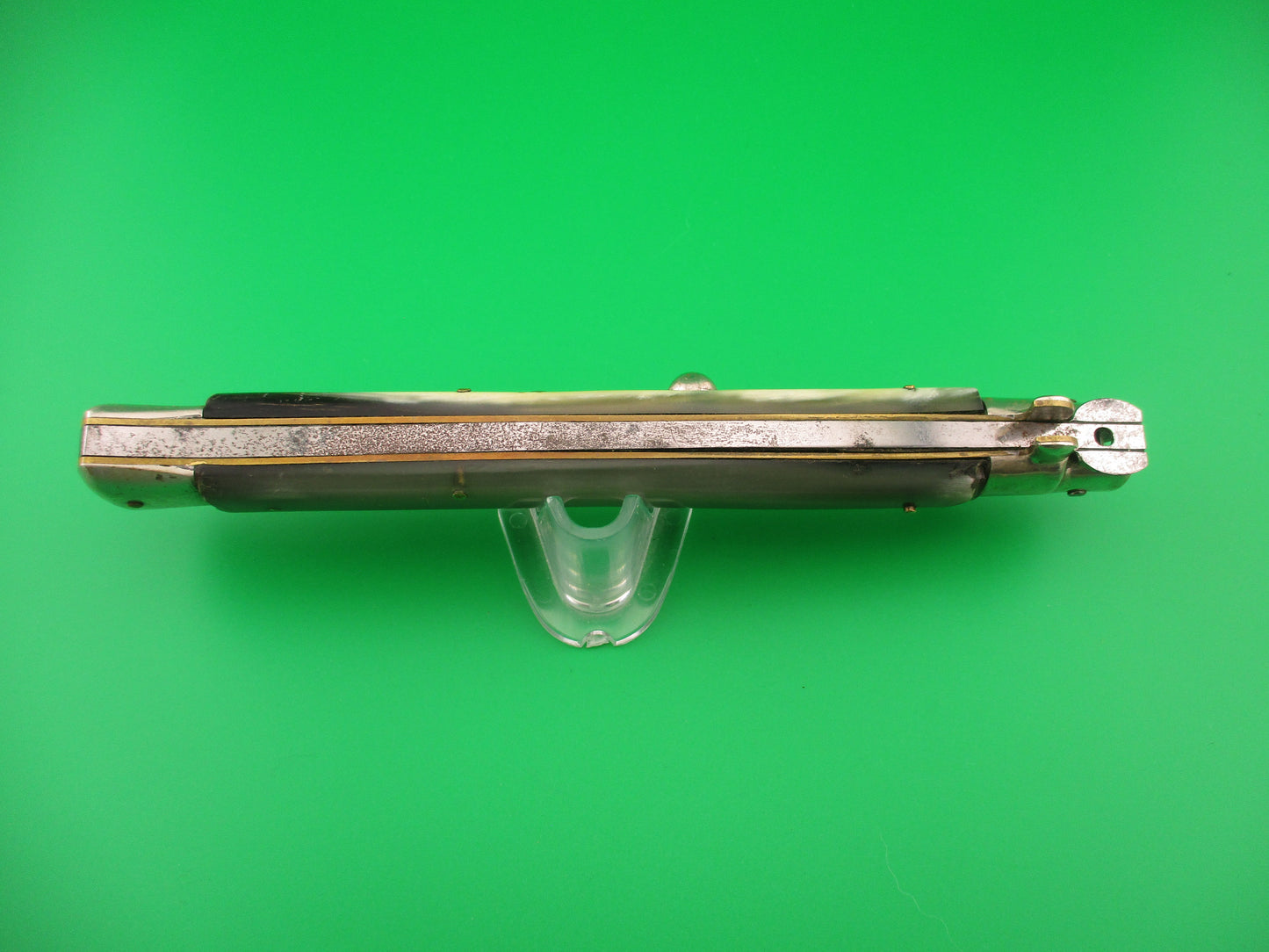 M ITALY INOX 33cm Italian picklock vintage 1950s Brazilian horn automatic knife