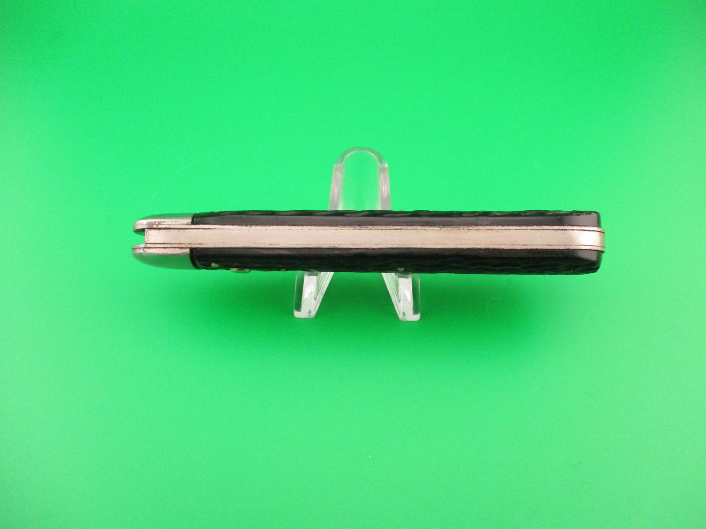 Schrade Cut Co 1614 3/4 Hunter Saber grind Black stagged automatic knife