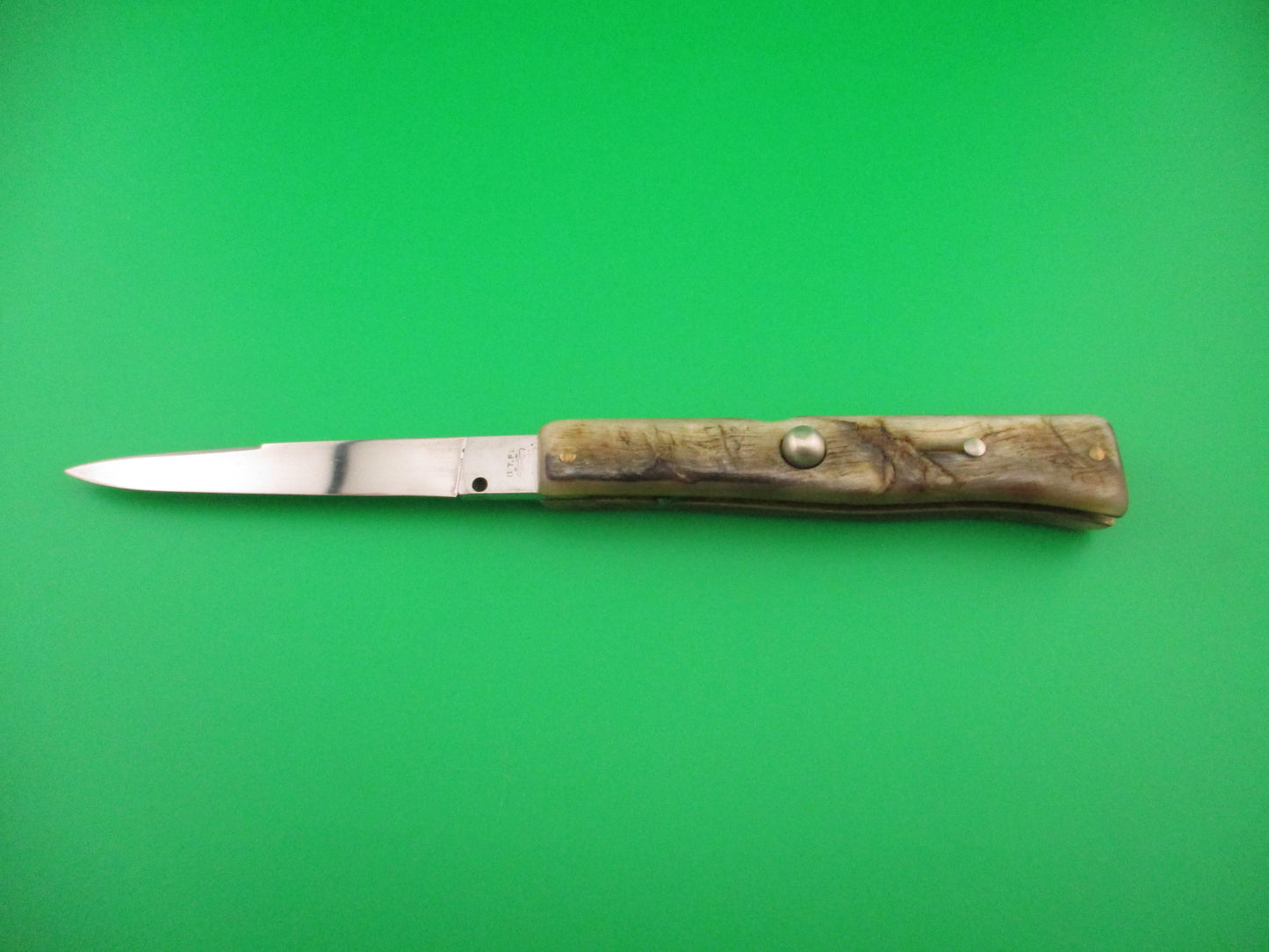 B.T.FS THIERS INOX Lizard 22cm Italian Lockback Ram's horn vintage automatic knife